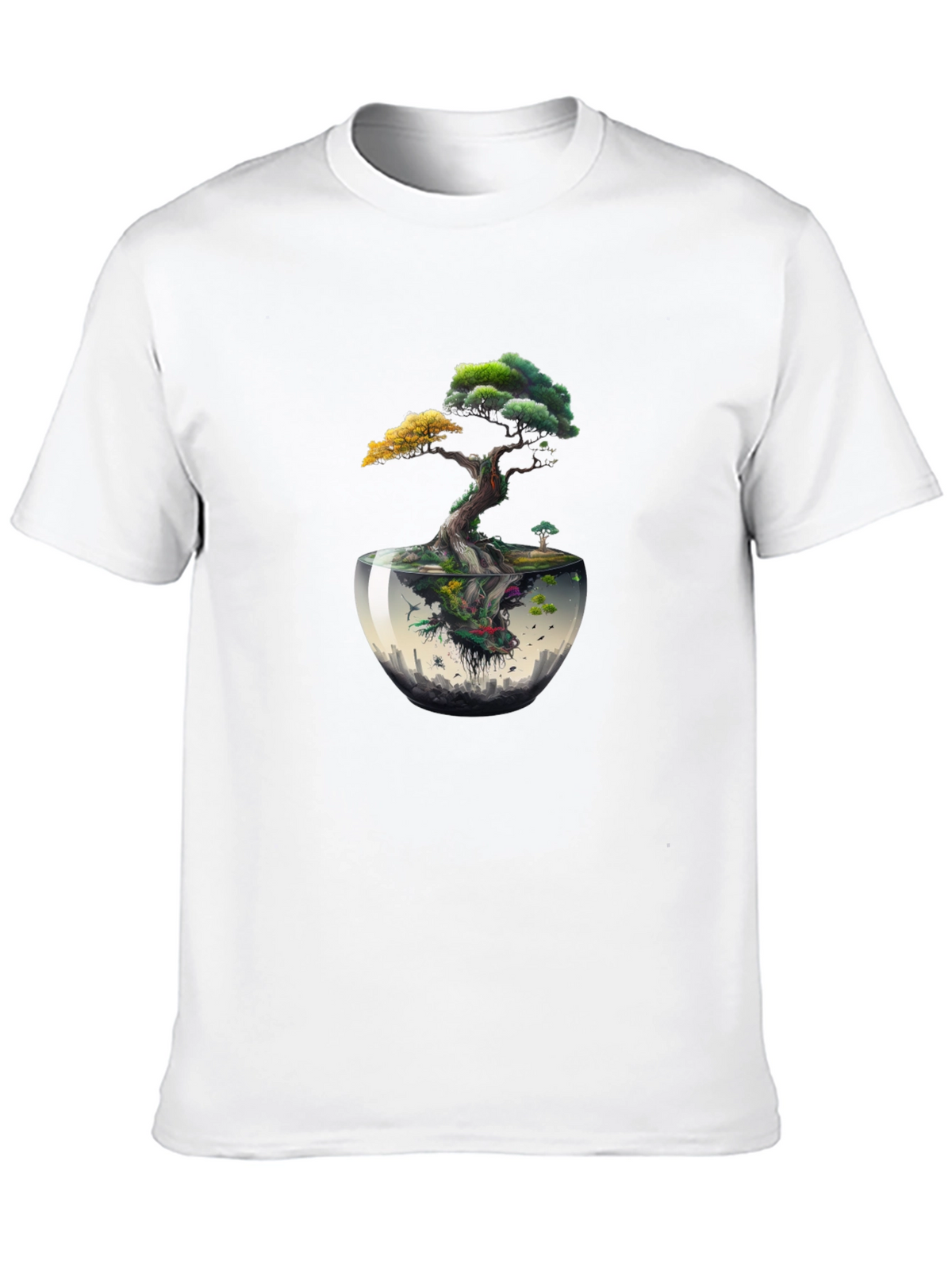 Unique Bonsai Tree Graphic Tee - Nature Inspired Design