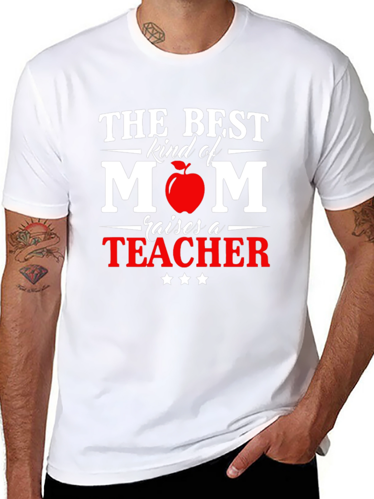 Best Mom Raises a Teacher Graphic T-Shirt