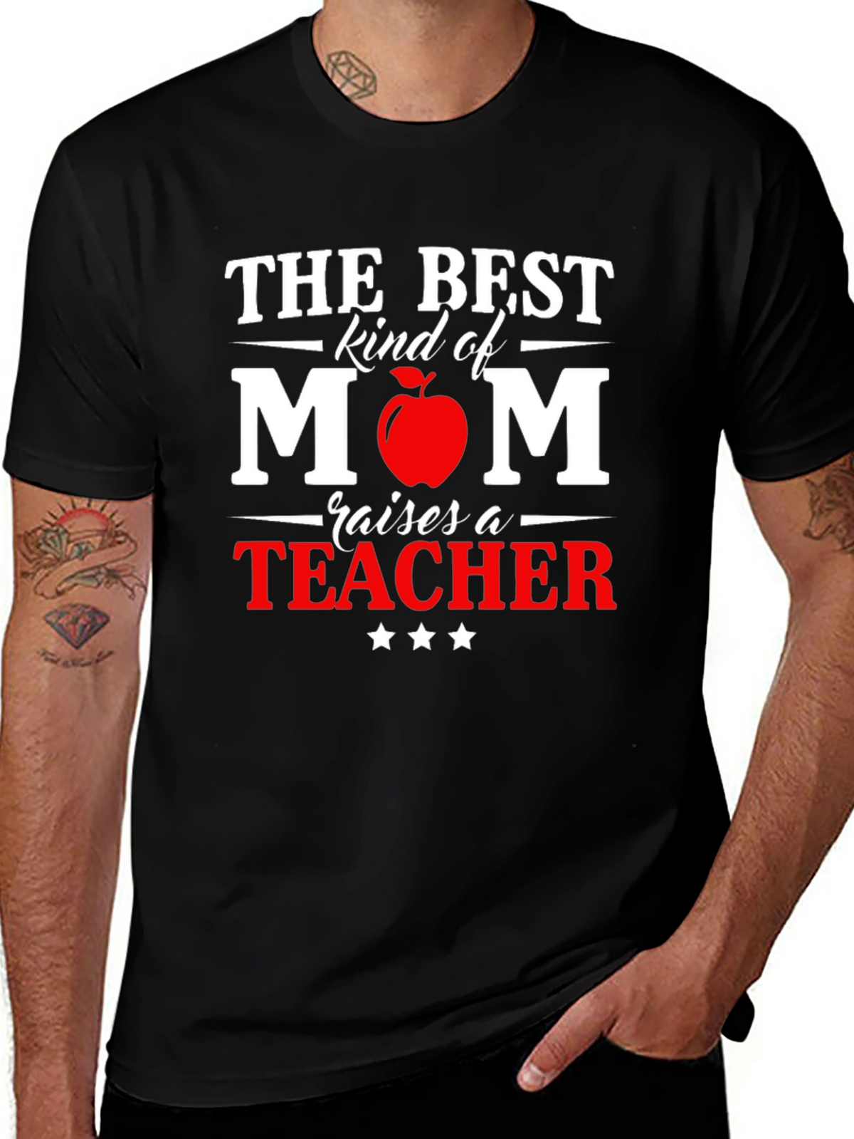Best Mom Raises a Teacher Graphic T-Shirt