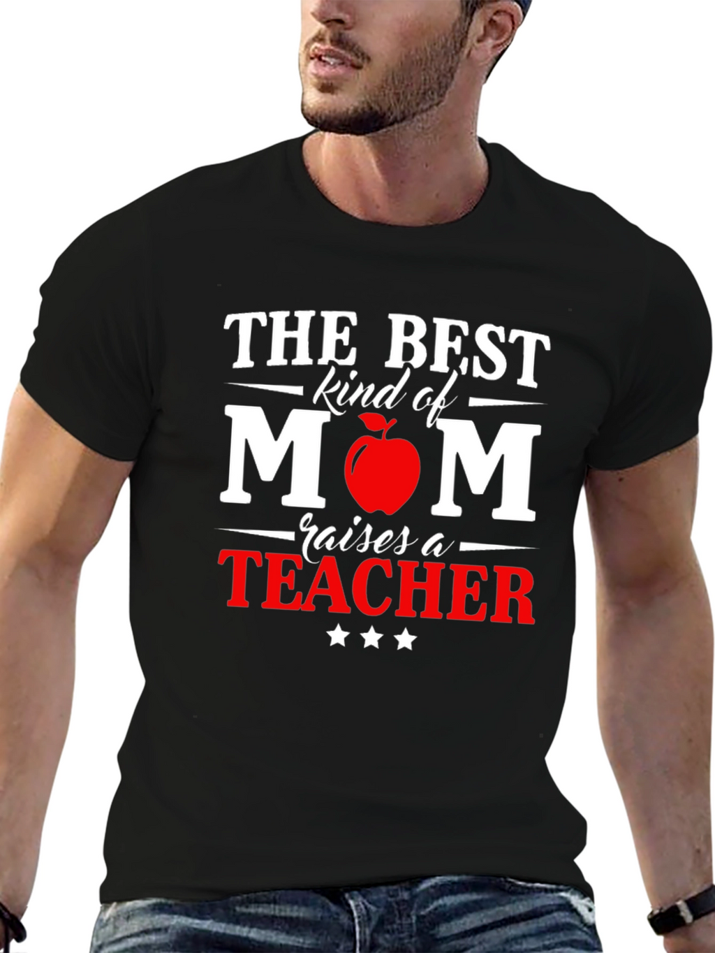 Best Mom Raises a Teacher Graphic T-Shirt