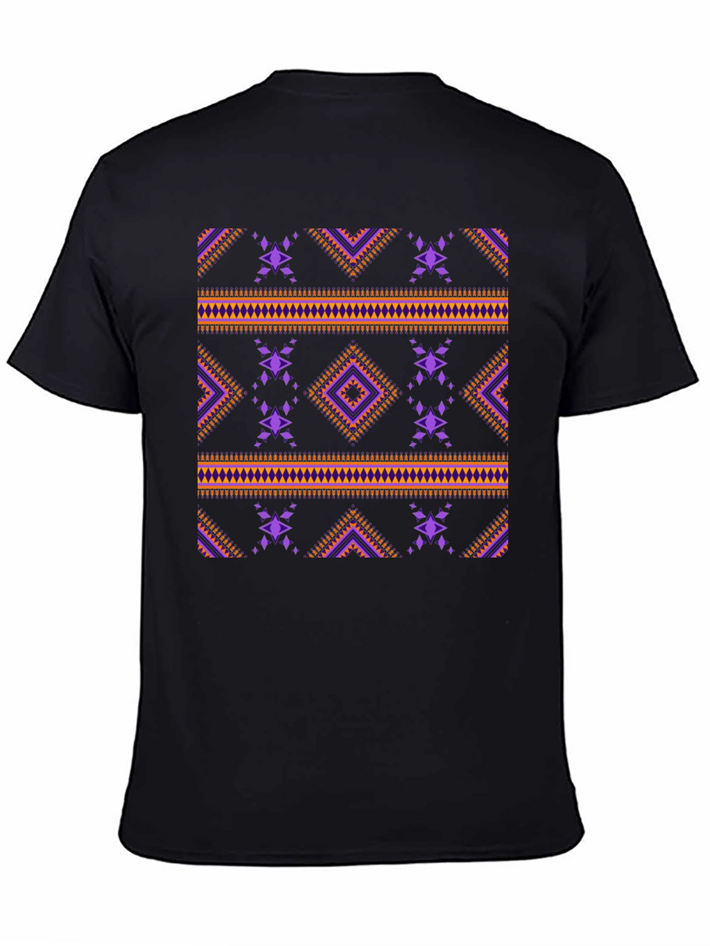Tribal Pattern Black T-Shirt