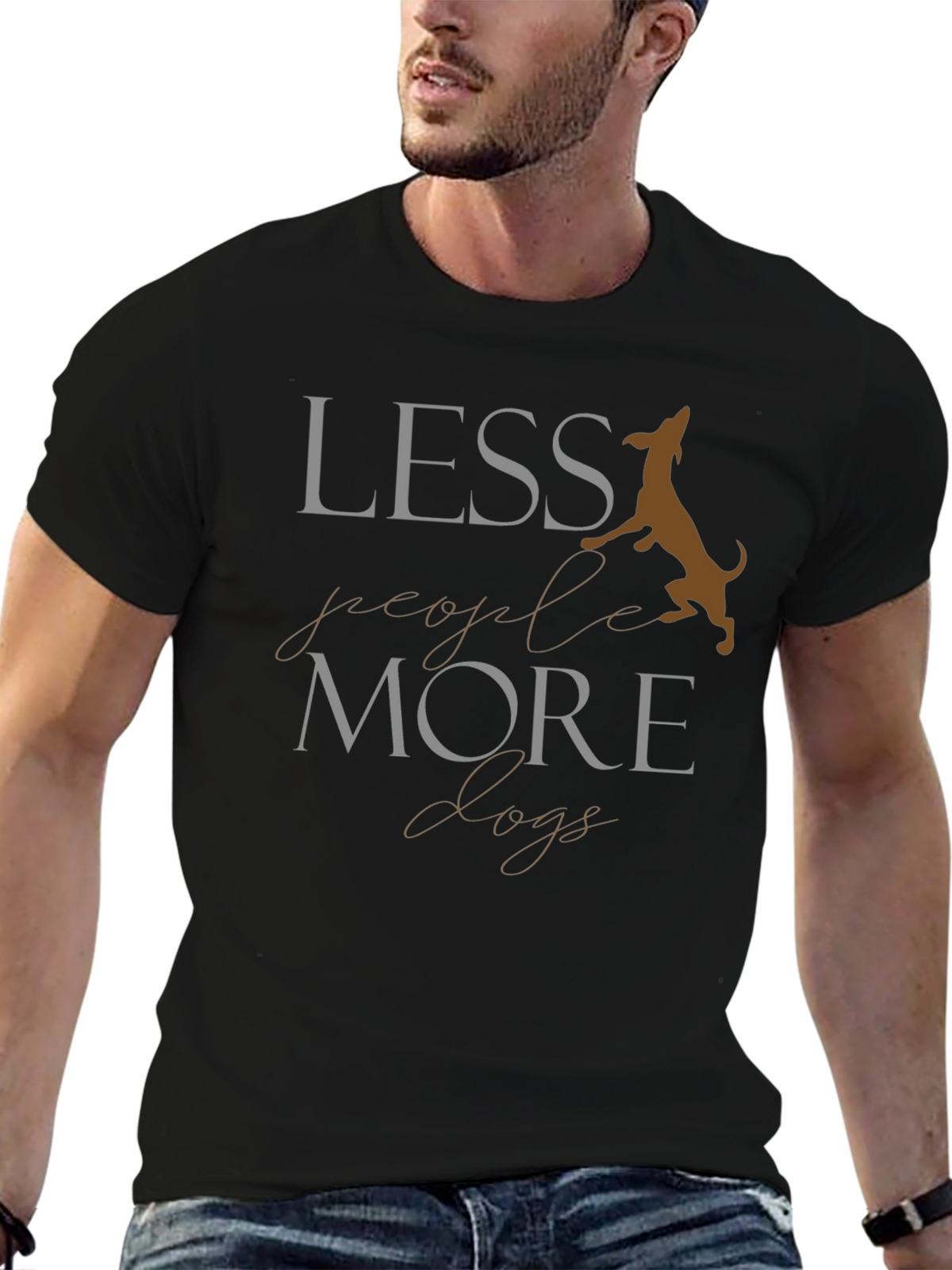 Less People More Dogs Graphic Tee