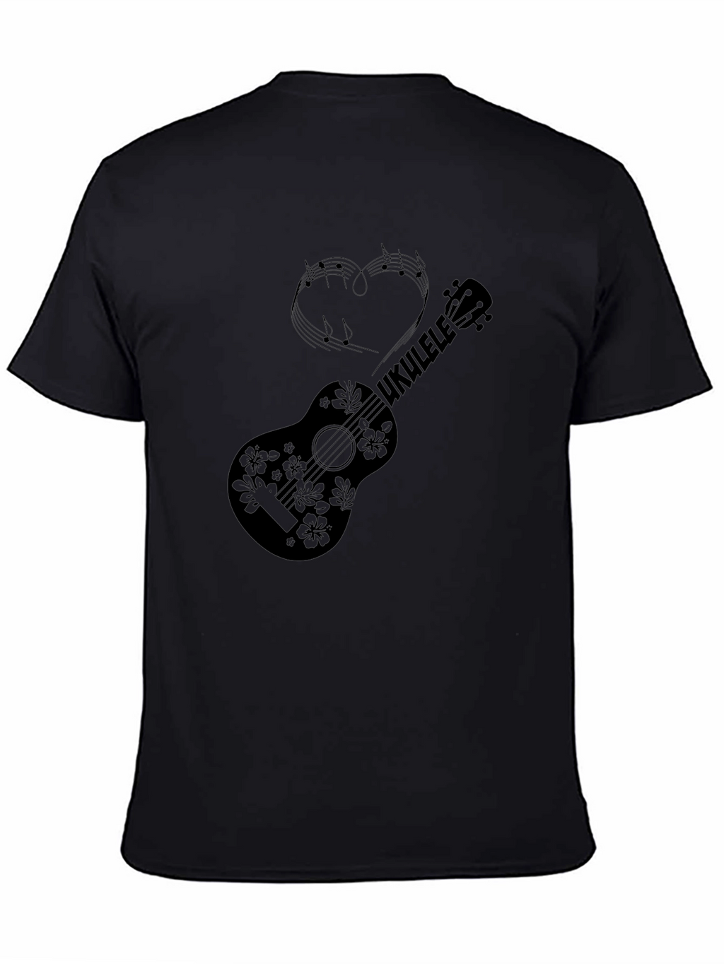 Ukulele Heart Music Graphic T-Shirt