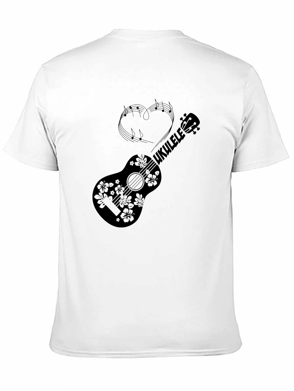 Ukulele Heart Music Graphic T-Shirt