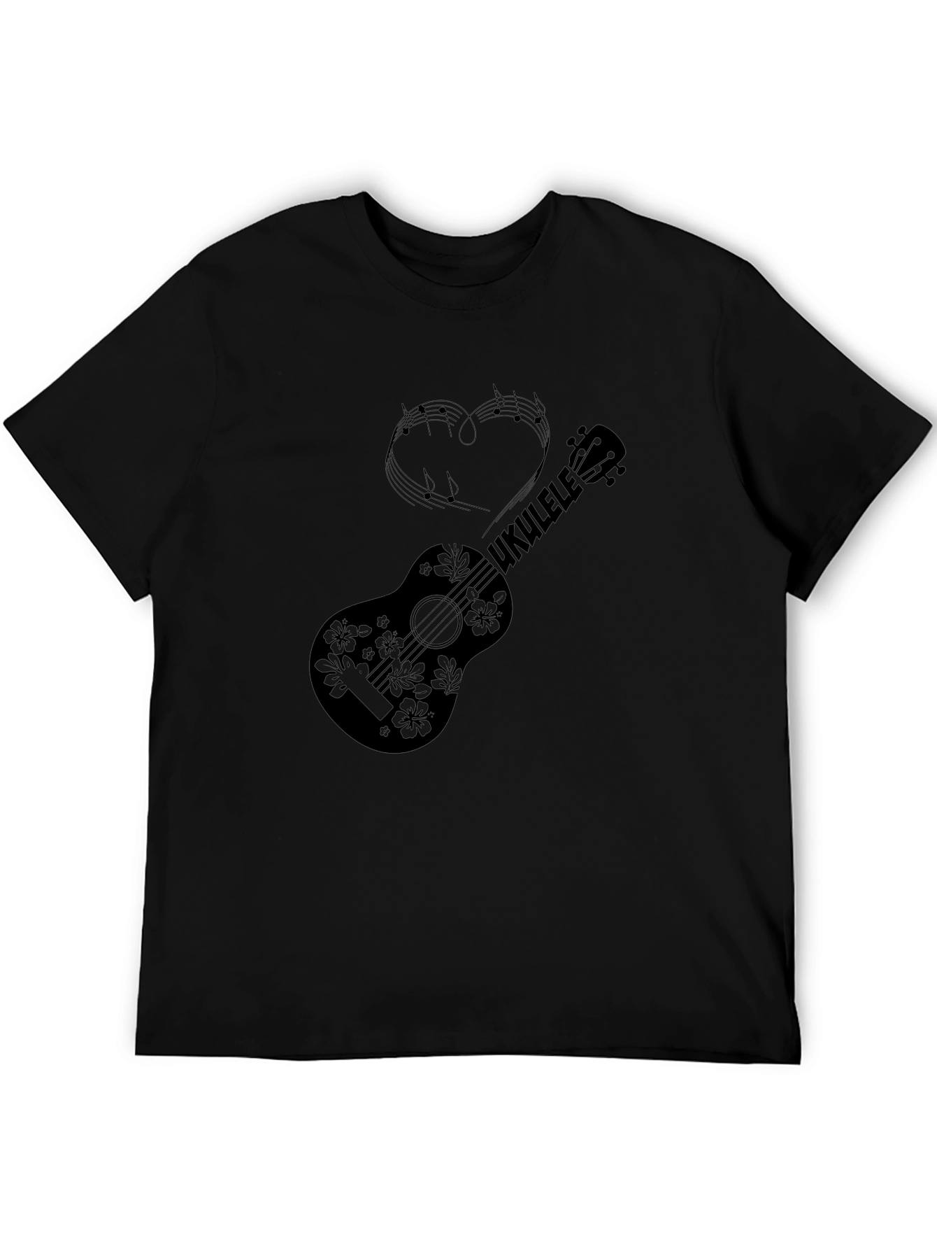 Ukulele Heart Music Graphic T-Shirt