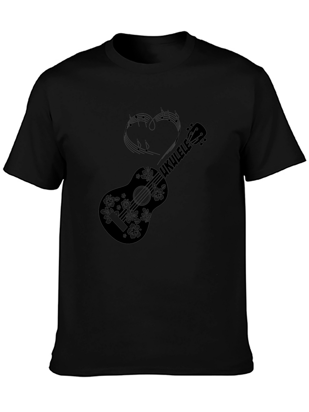 Ukulele Heart Music Graphic T-Shirt