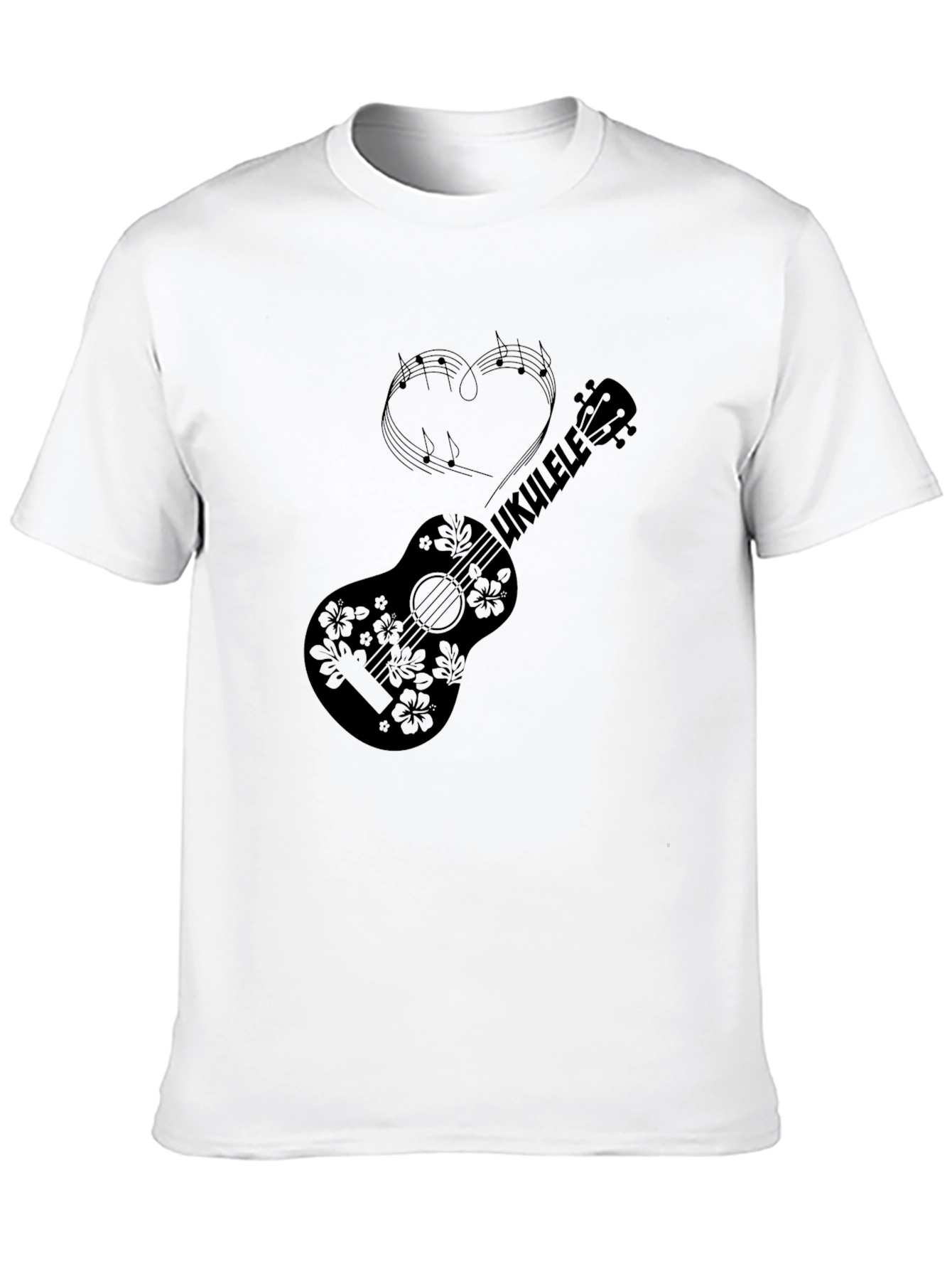 Ukulele Heart Music Graphic T-Shirt