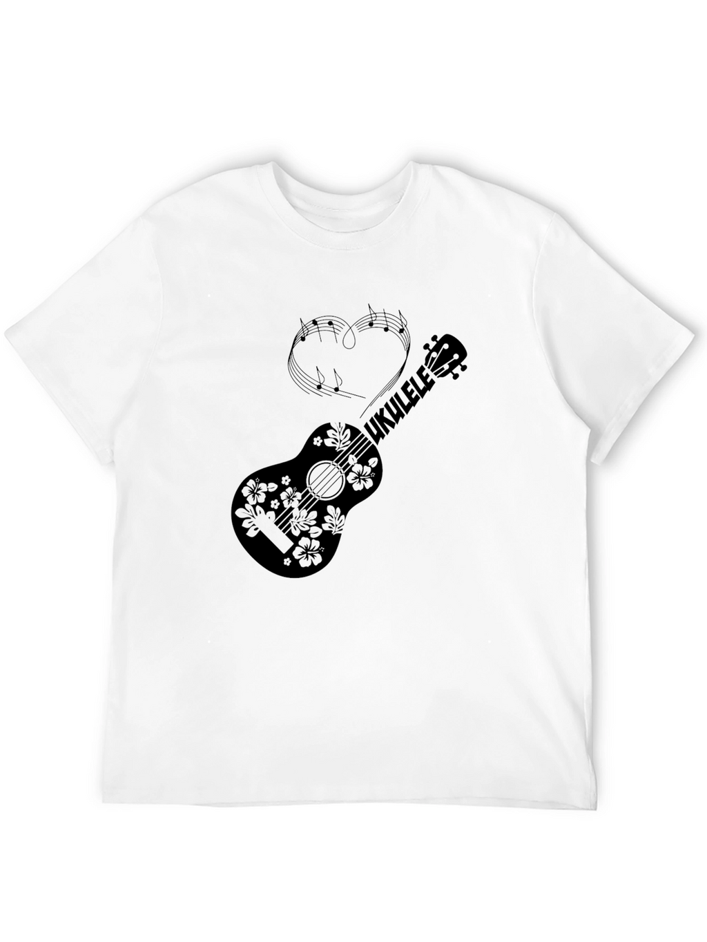 Ukulele Heart Music Graphic T-Shirt