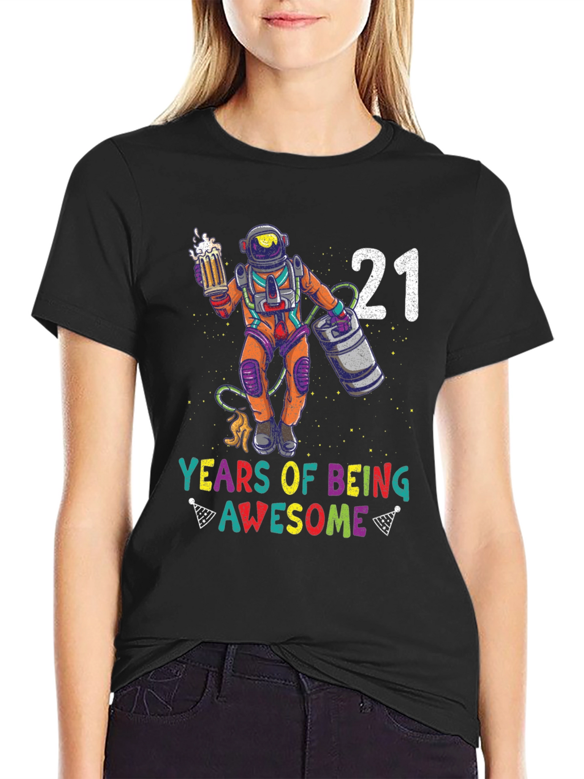 21 Years of Being Awesome Astronaut T-Shirt
