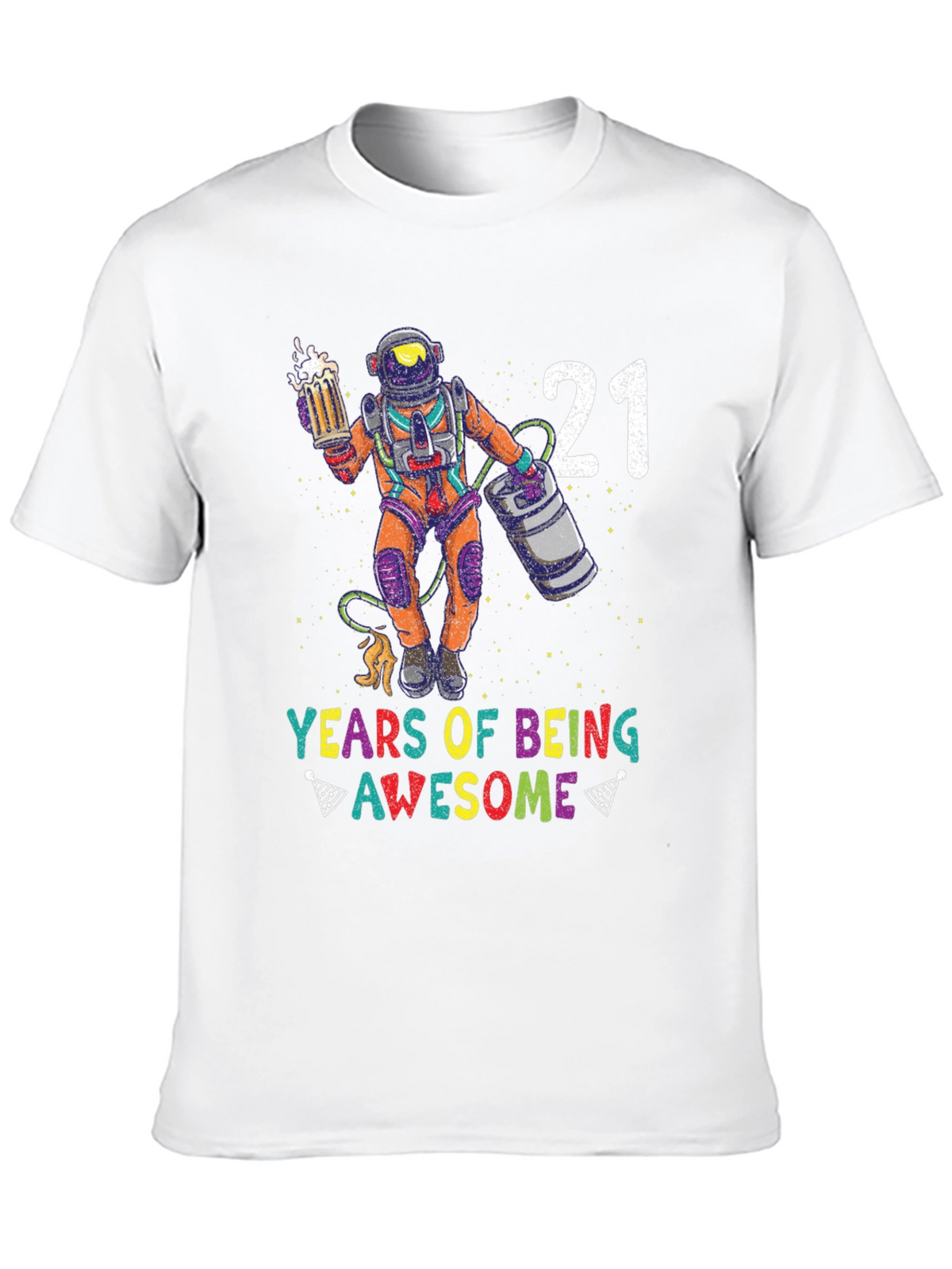 21 Years of Being Awesome Astronaut T-Shirt