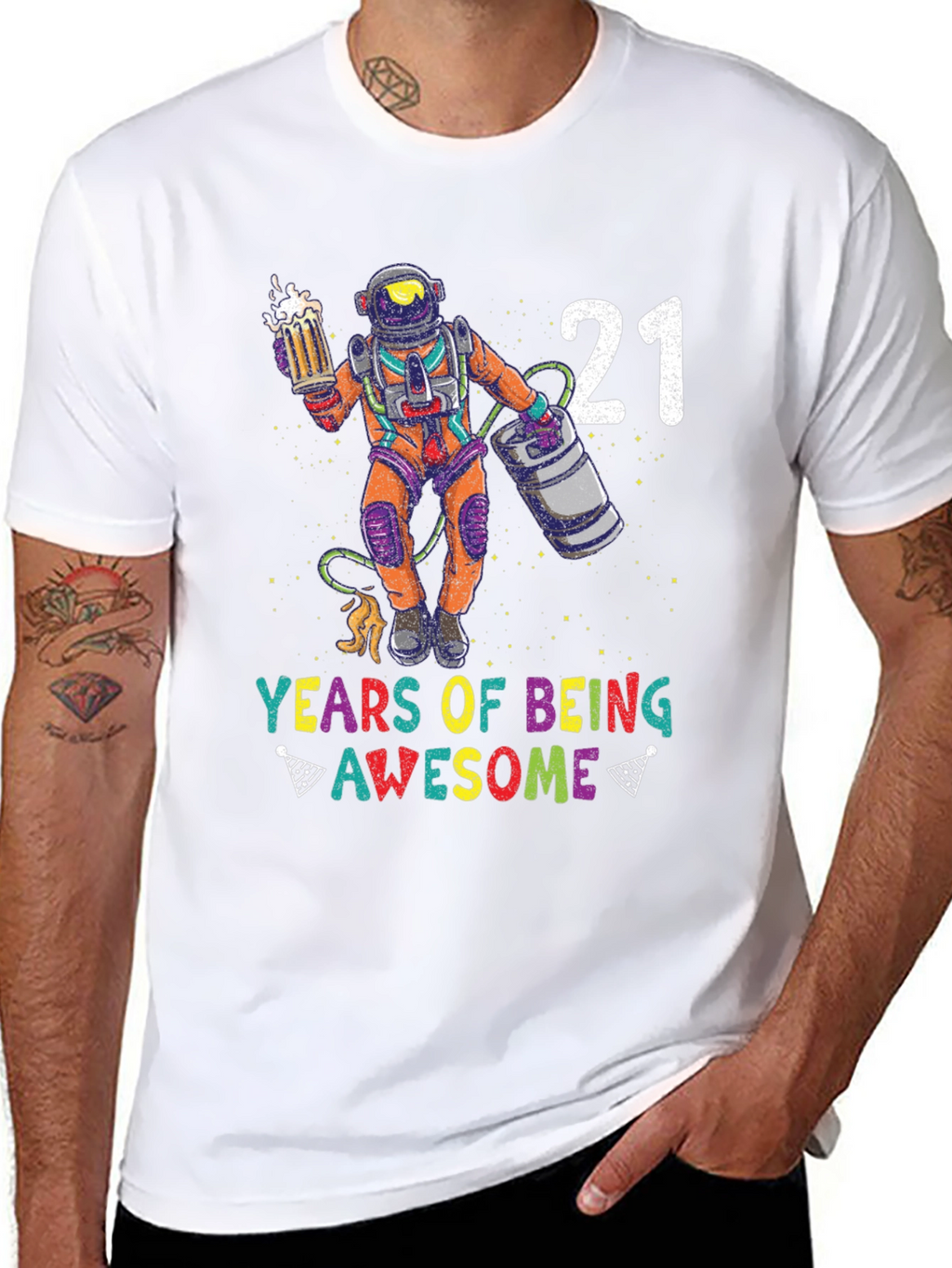 21 Years of Being Awesome Astronaut T-Shirt