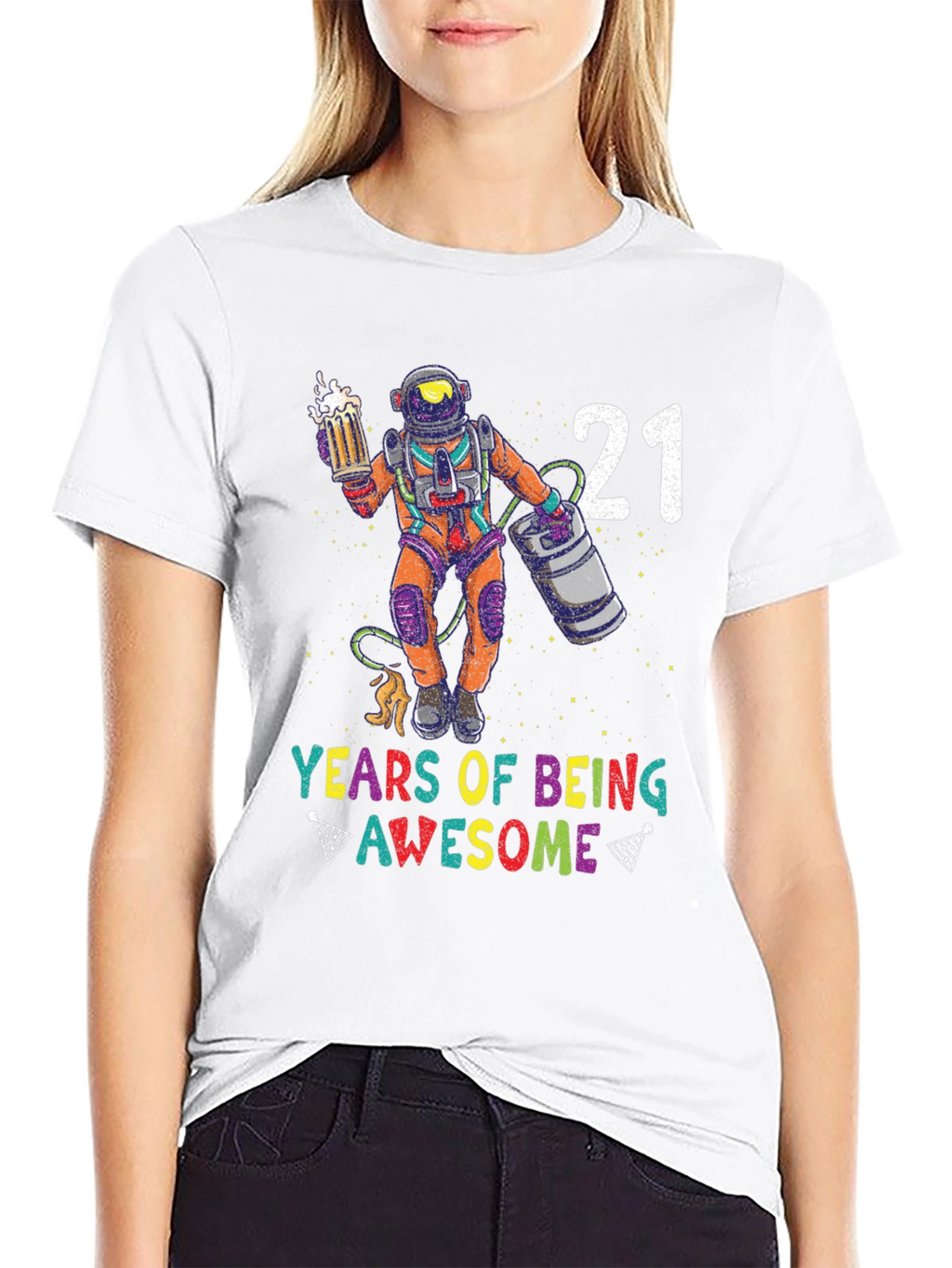 21 Years of Being Awesome Astronaut T-Shirt