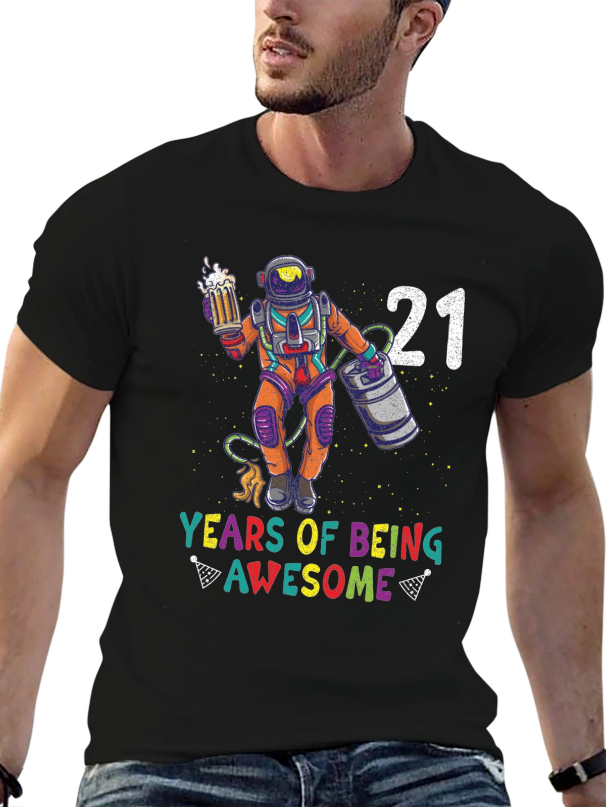 21 Years of Being Awesome Astronaut T-Shirt