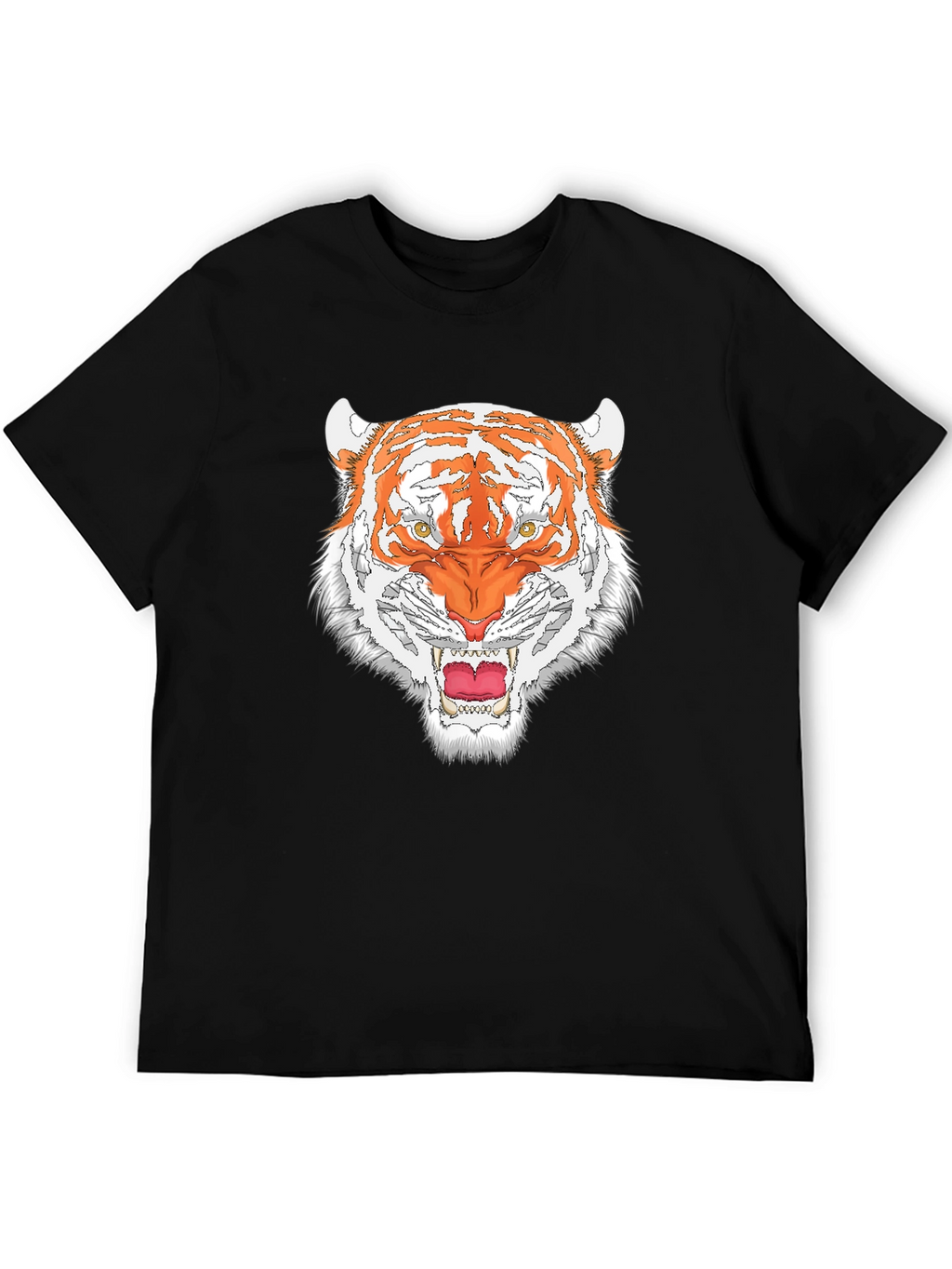 Bold Tiger Graphic Tee - Black