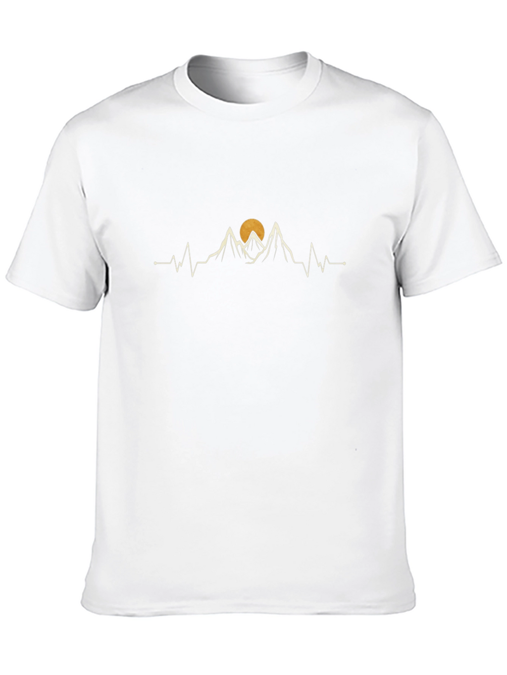 Mountain Peak Heartbeat Graphic Tee - Black
