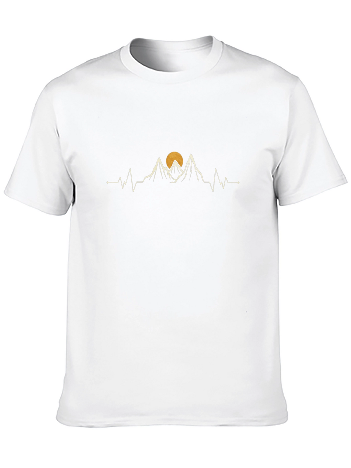 Mountain Peak Heartbeat Graphic Tee - Black