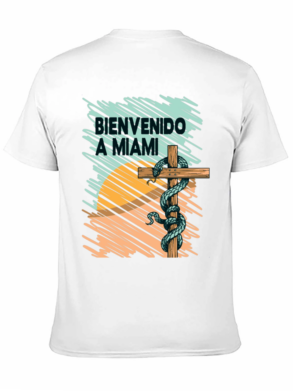Bienvenido a Miami T-Shirt Snake Graphic Tee