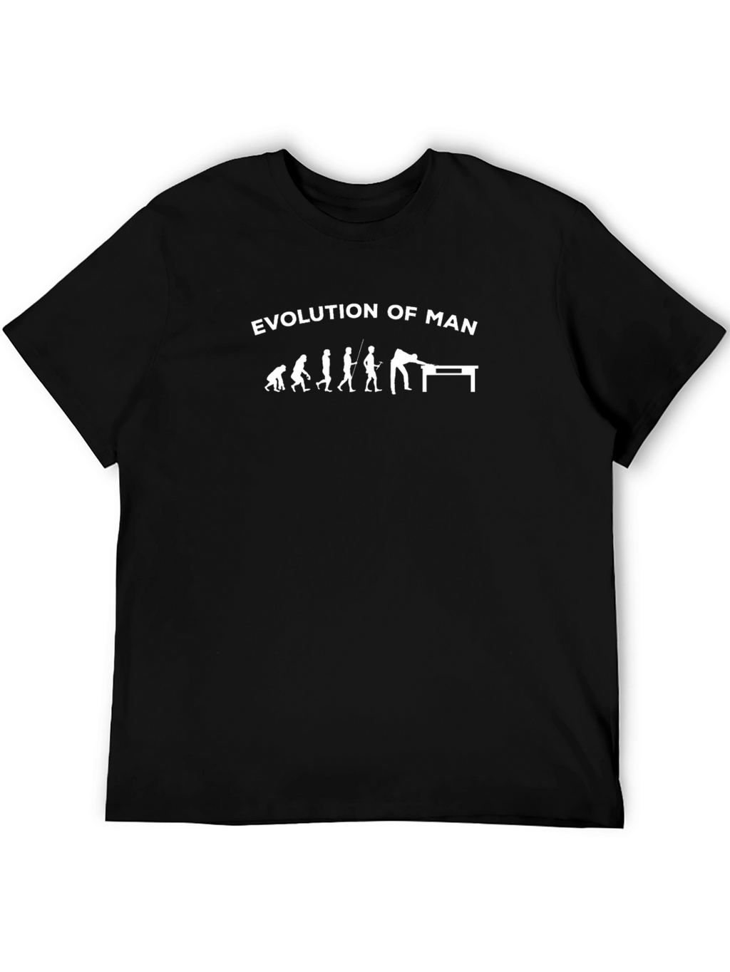 Evolution of Man Billiards T-Shirt - Black