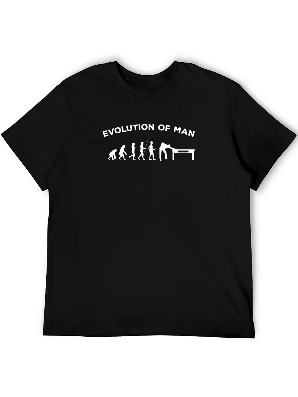 Evolution of Man Billiards T-Shirt - Black