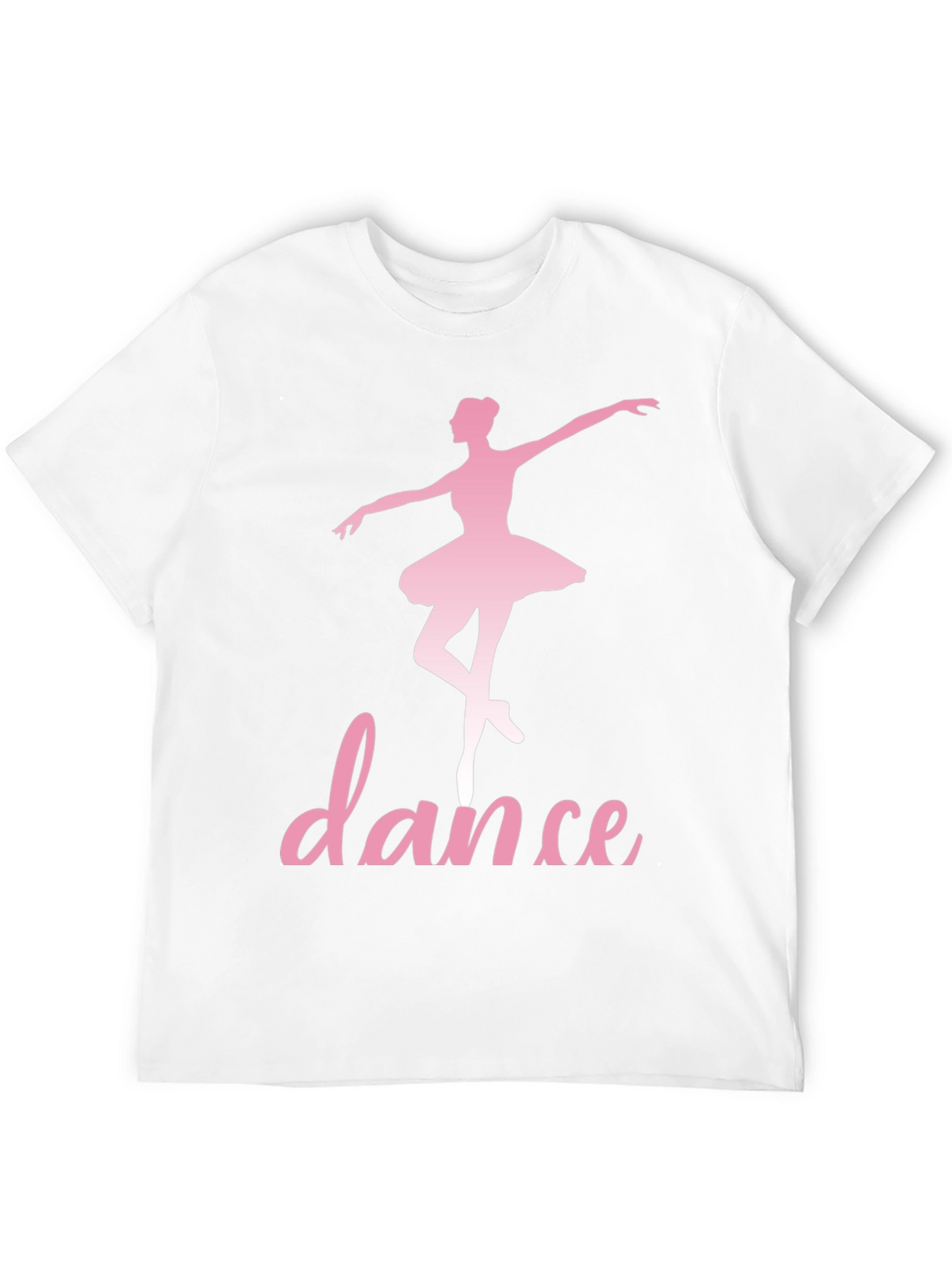 Dance Ballerina T-Shirt - Pink Design on Black