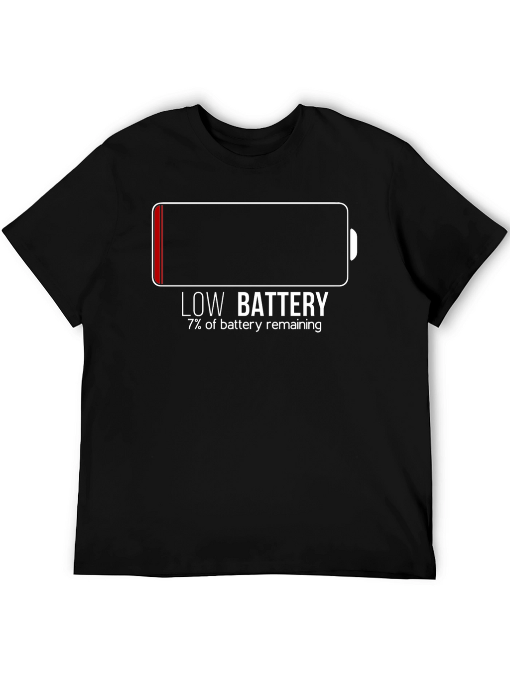 Low Battery Funny Graphic T-Shirt
