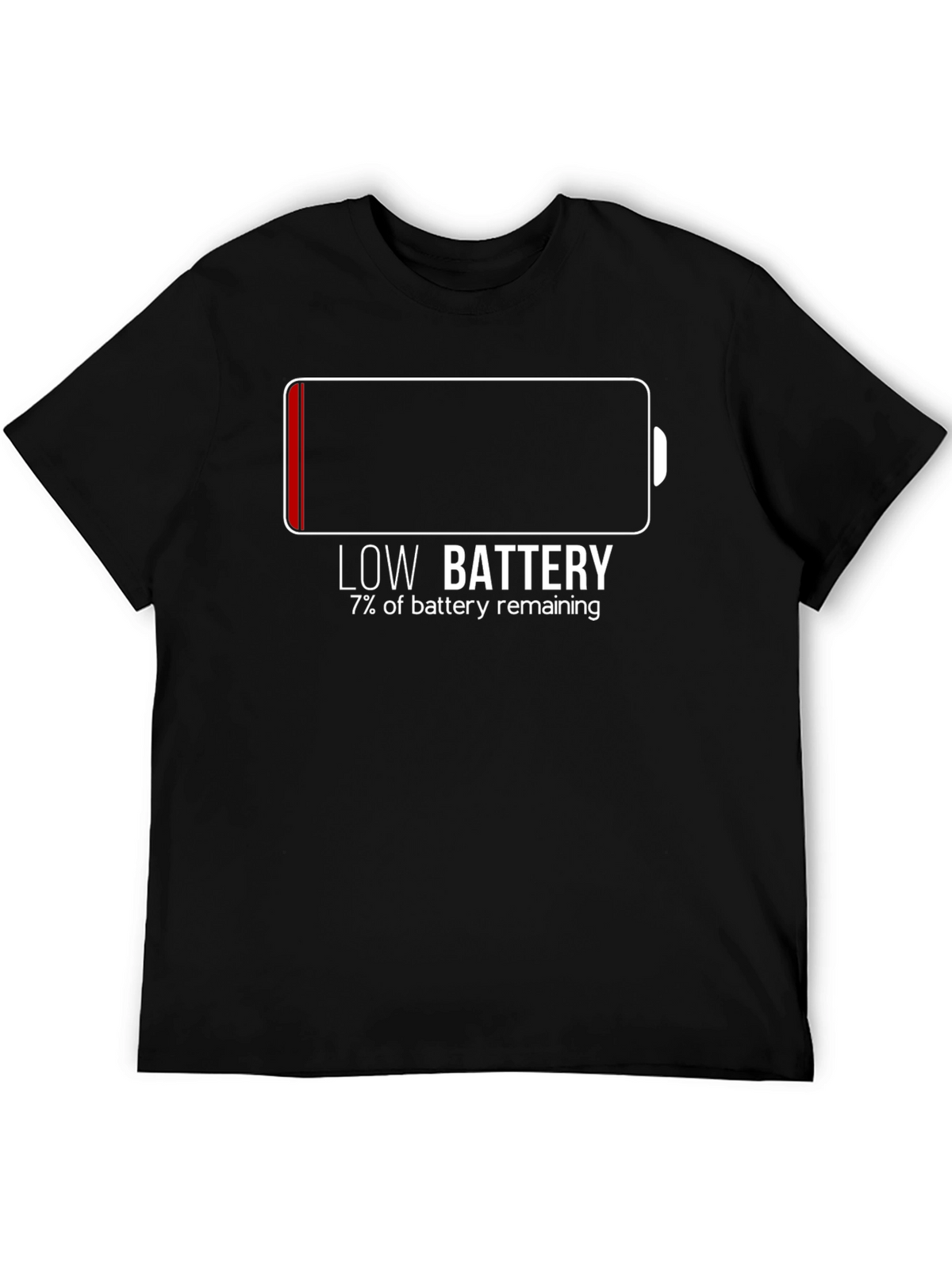 Low Battery Funny Graphic T-Shirt