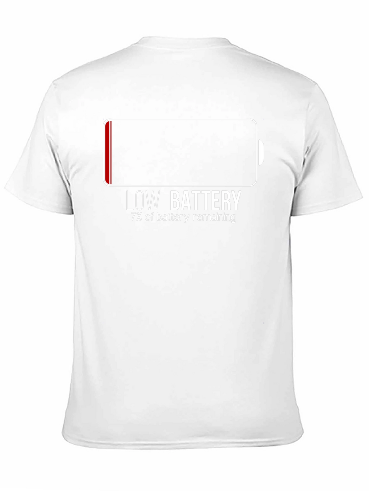 Low Battery Funny Graphic T-Shirt