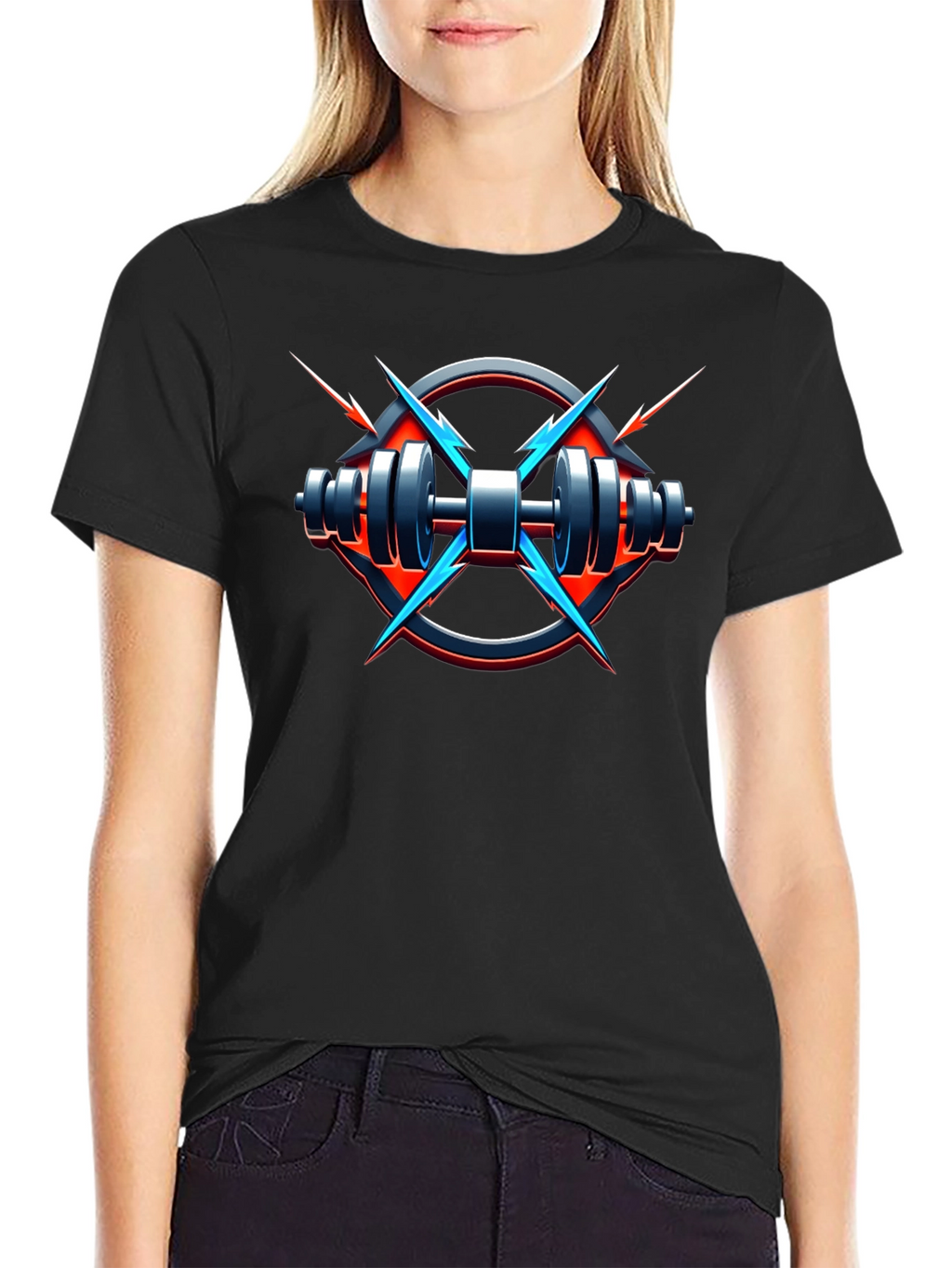 Electric Gym T-Shirt - Black Fitness Tee