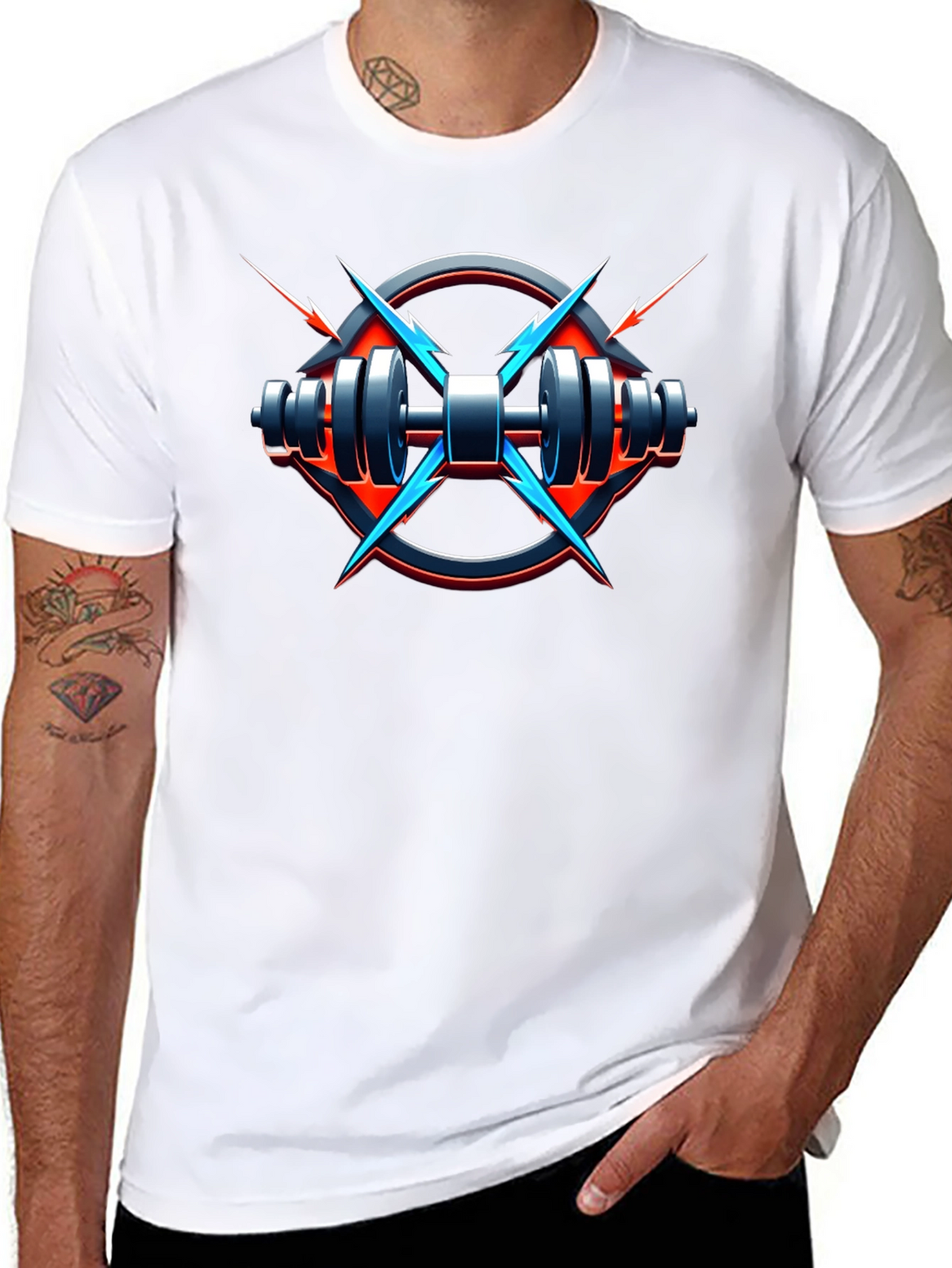 Electric Gym T-Shirt - Black Fitness Tee