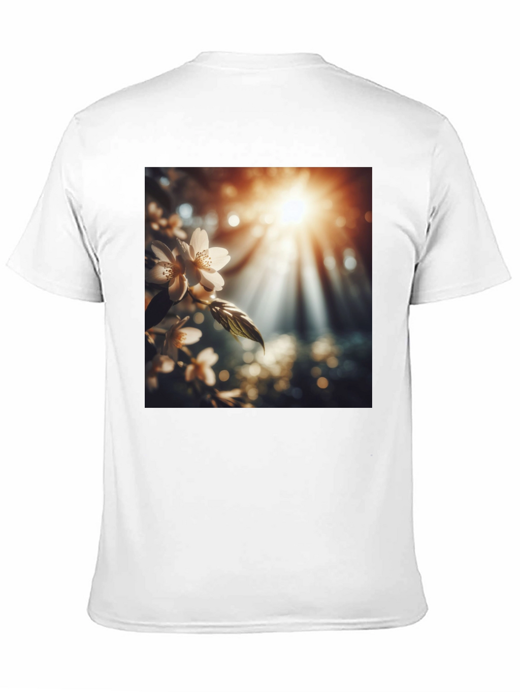 Nature Blossom T-Shirt - Black Cotton Tee