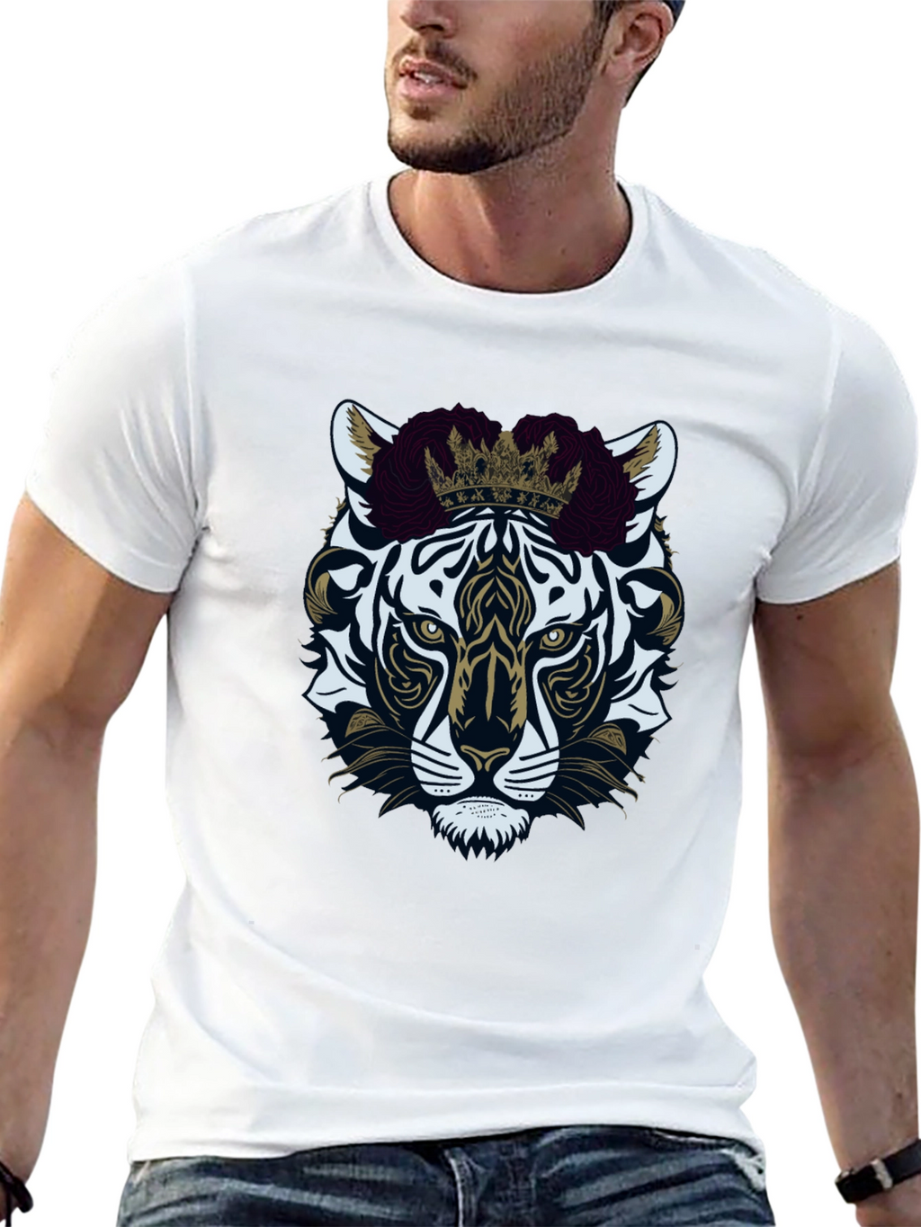 Tiger King Graphic Tee - Premium Black Cotton