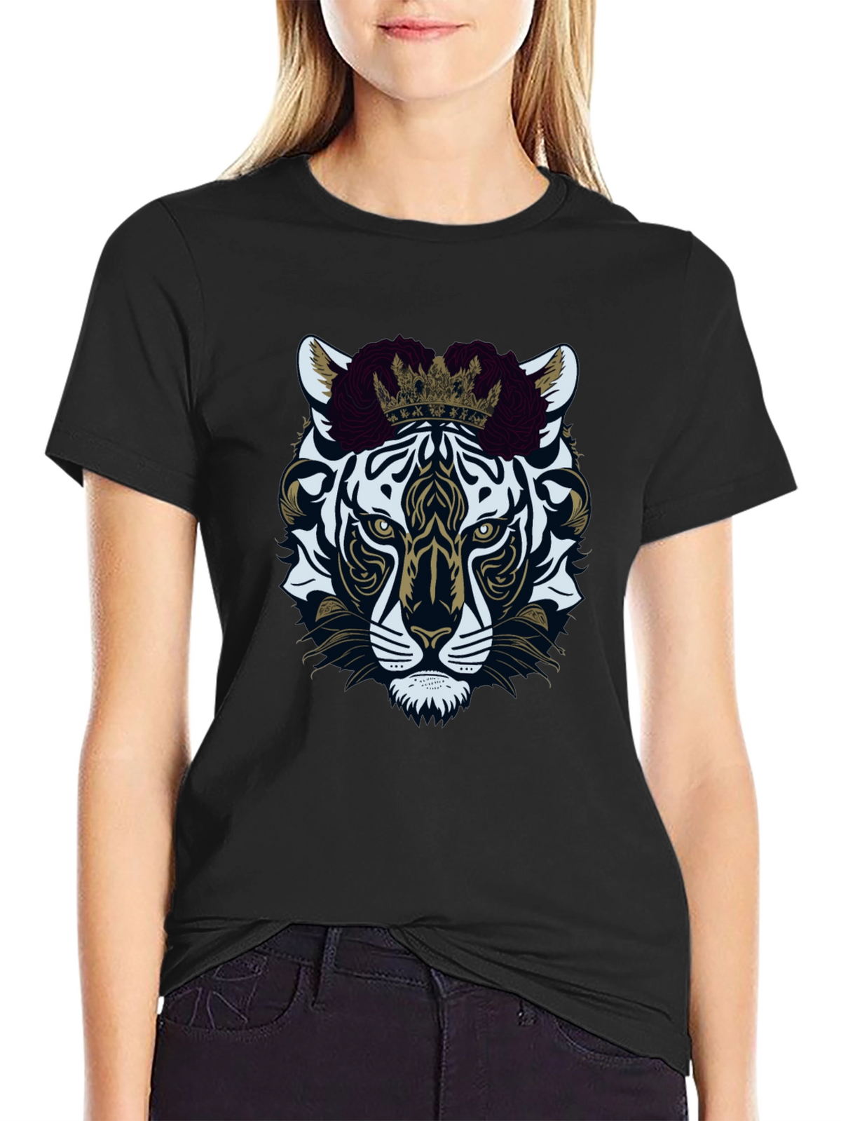 Tiger King Graphic Tee - Premium Black Cotton