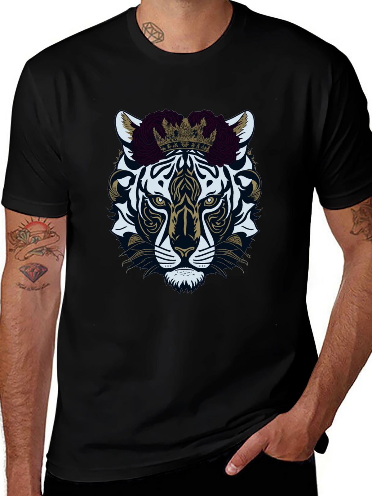Tiger King Graphic Tee - Premium Black Cotton