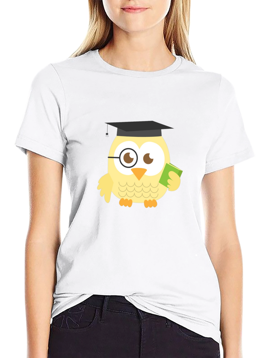 Funny Owl Grad Black T-Shirt
