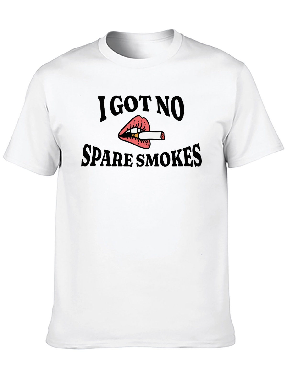 I Got No Spare Smokes Black T-Shirt