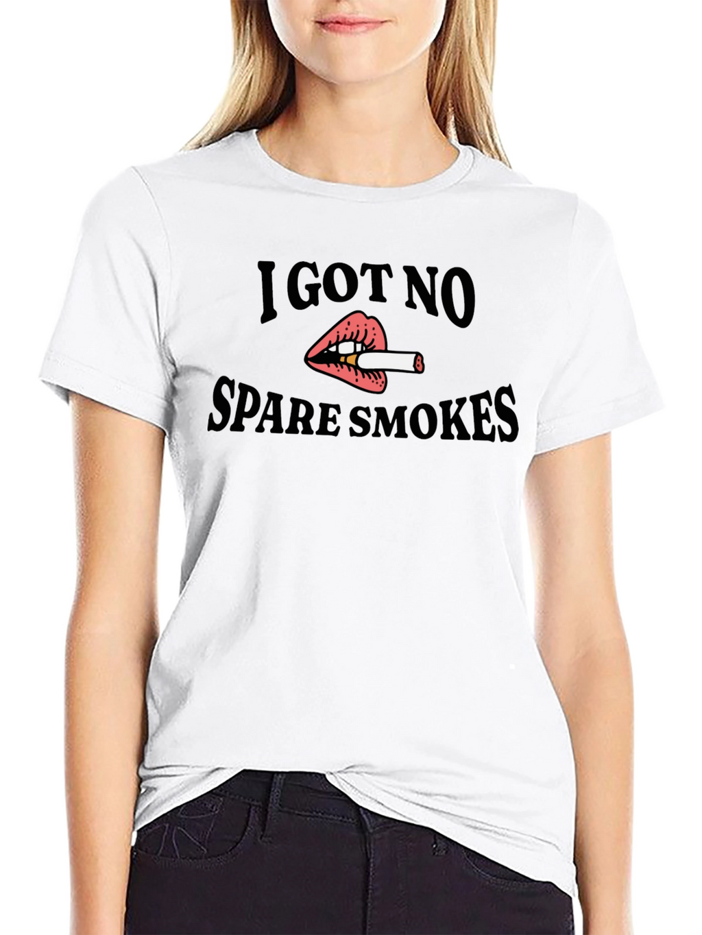 I Got No Spare Smokes Black T-Shirt