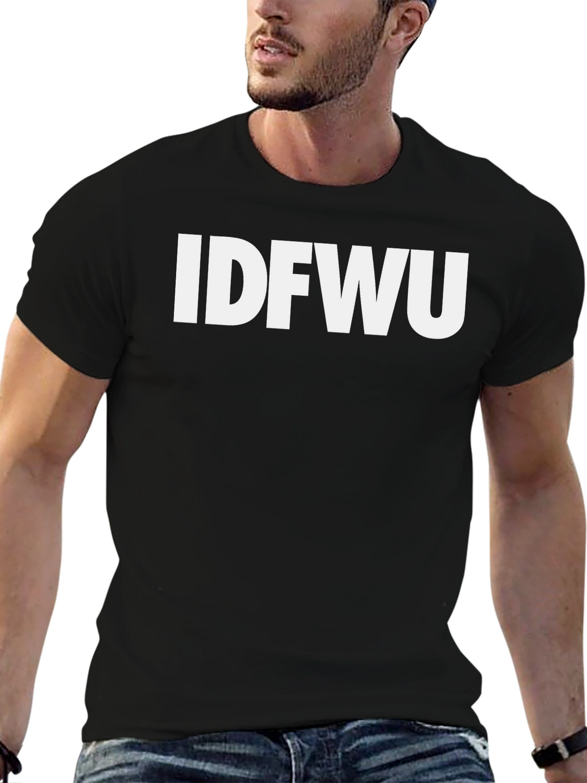 IDFWU Graphic Tee - Bold Statement Black T-Shirt