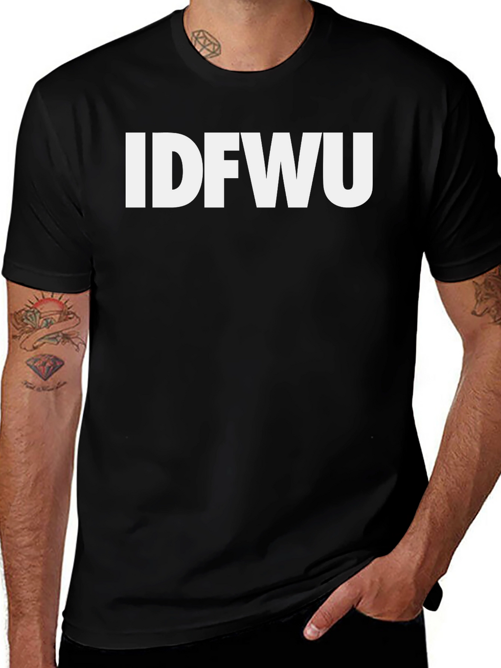 IDFWU Graphic Tee - Bold Statement Black T-Shirt