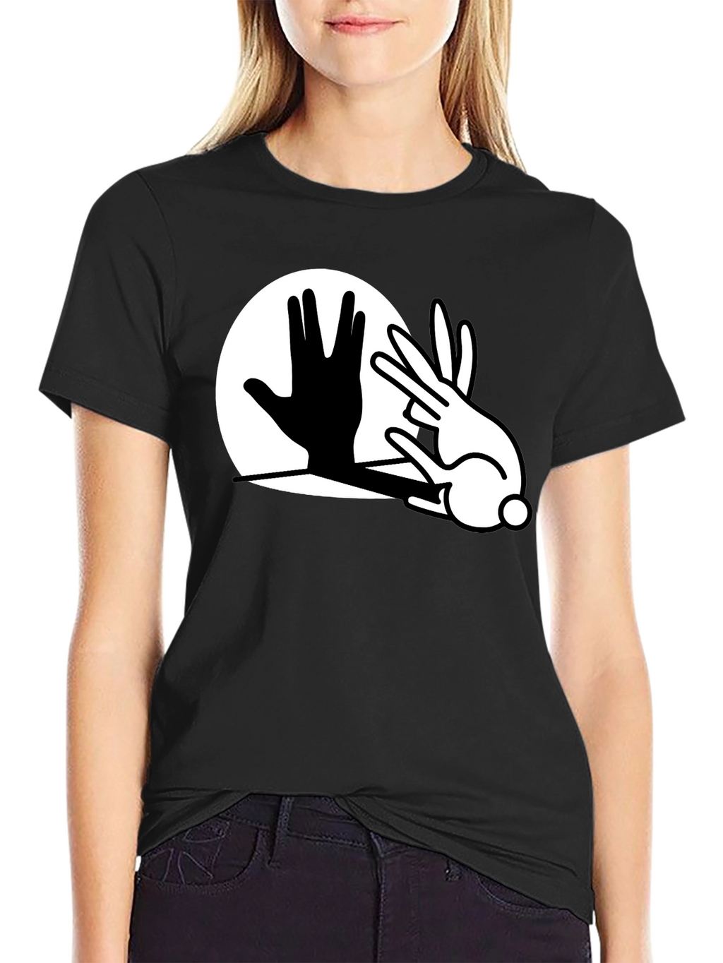 Hand Shadow Puppet Bunny Tee