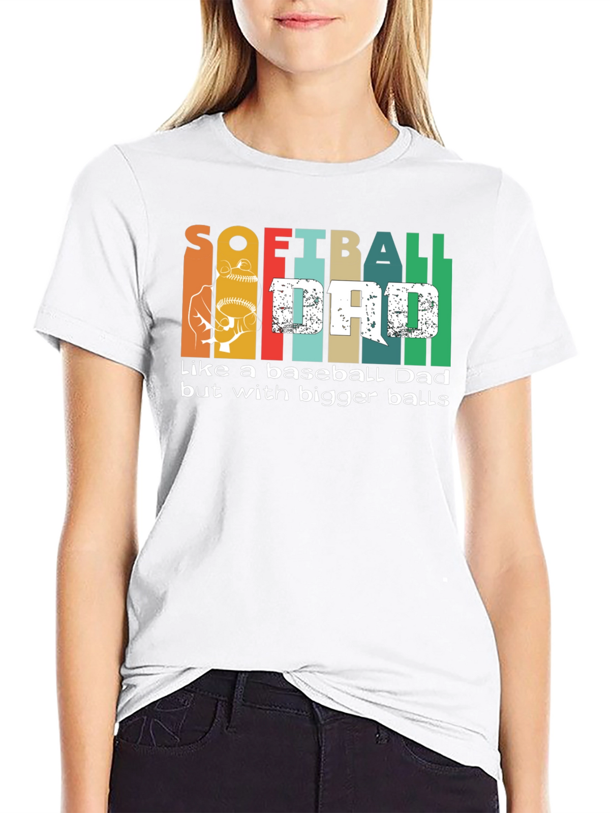 Softball Dad Bigger Balls Graphic Tee