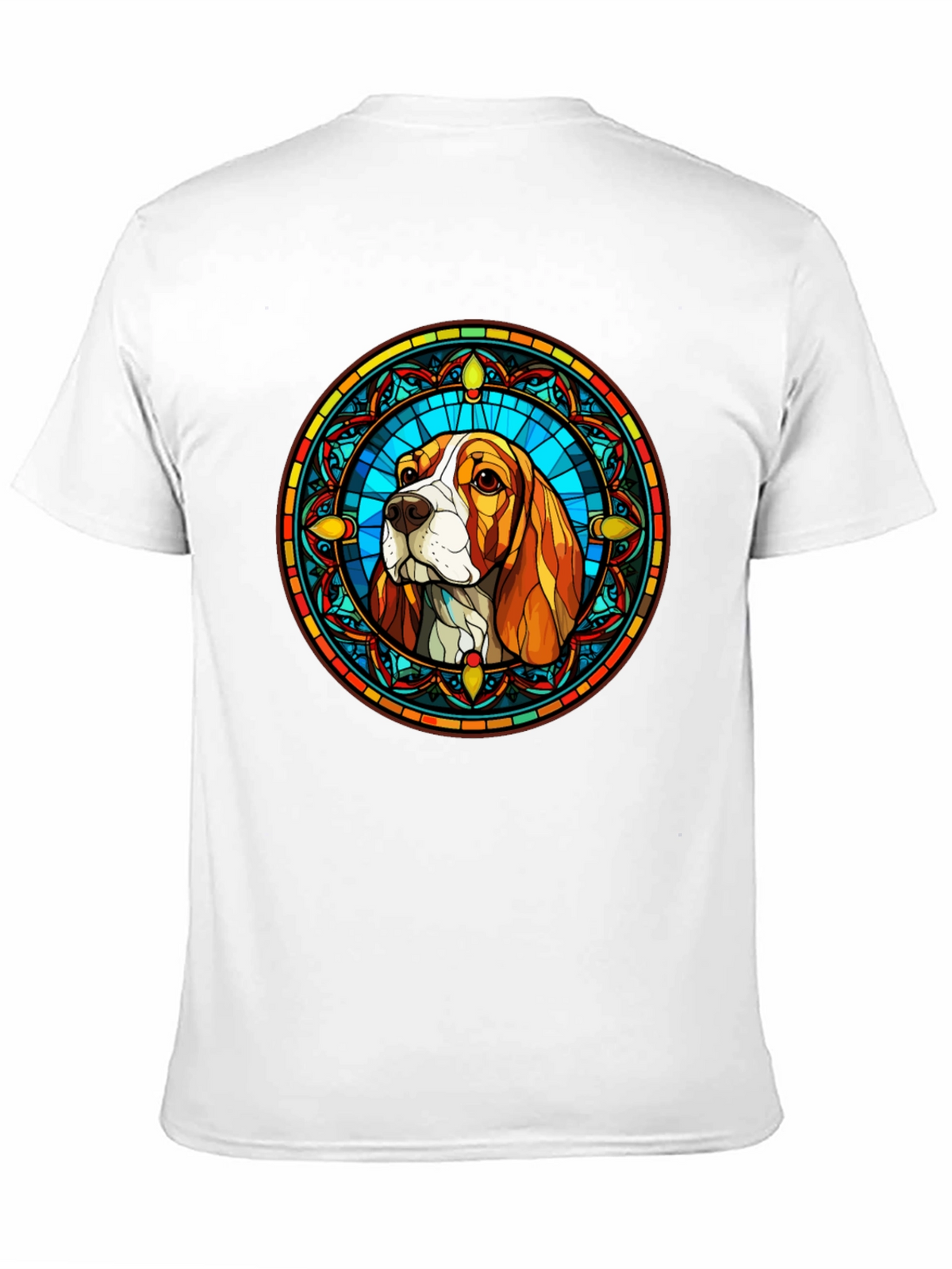 Stained Glass Dog Graphic Tee - Beagle