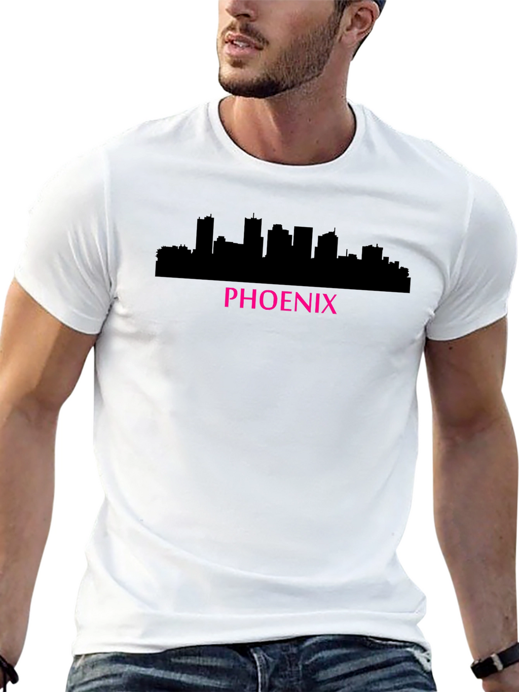 Phoenix Skyline Graphic Tee - Black