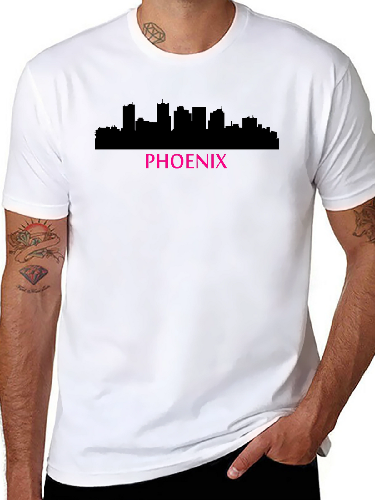 Phoenix Skyline Graphic Tee - Black