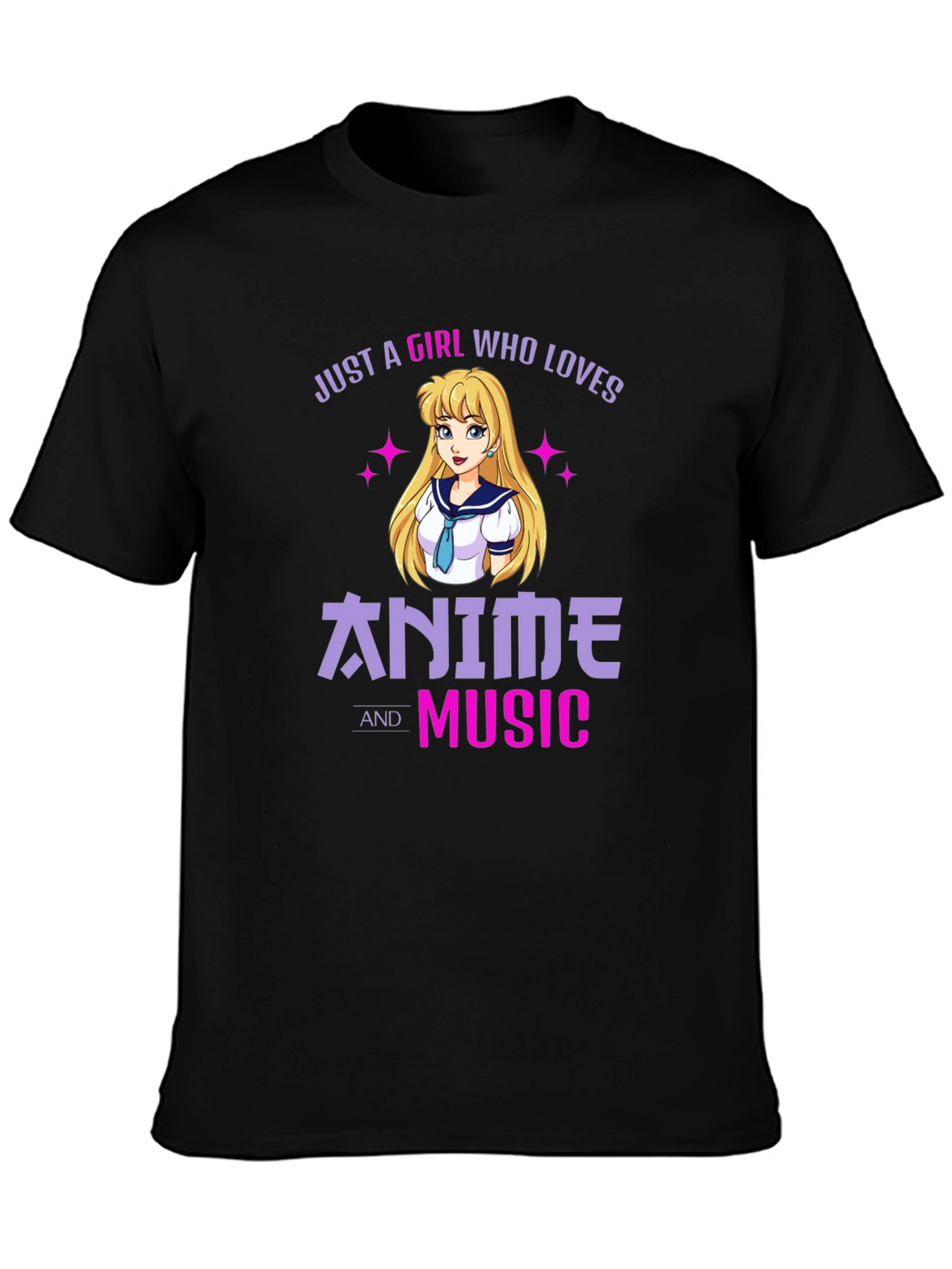 Anime and Music Lover Graphic T-Shirt