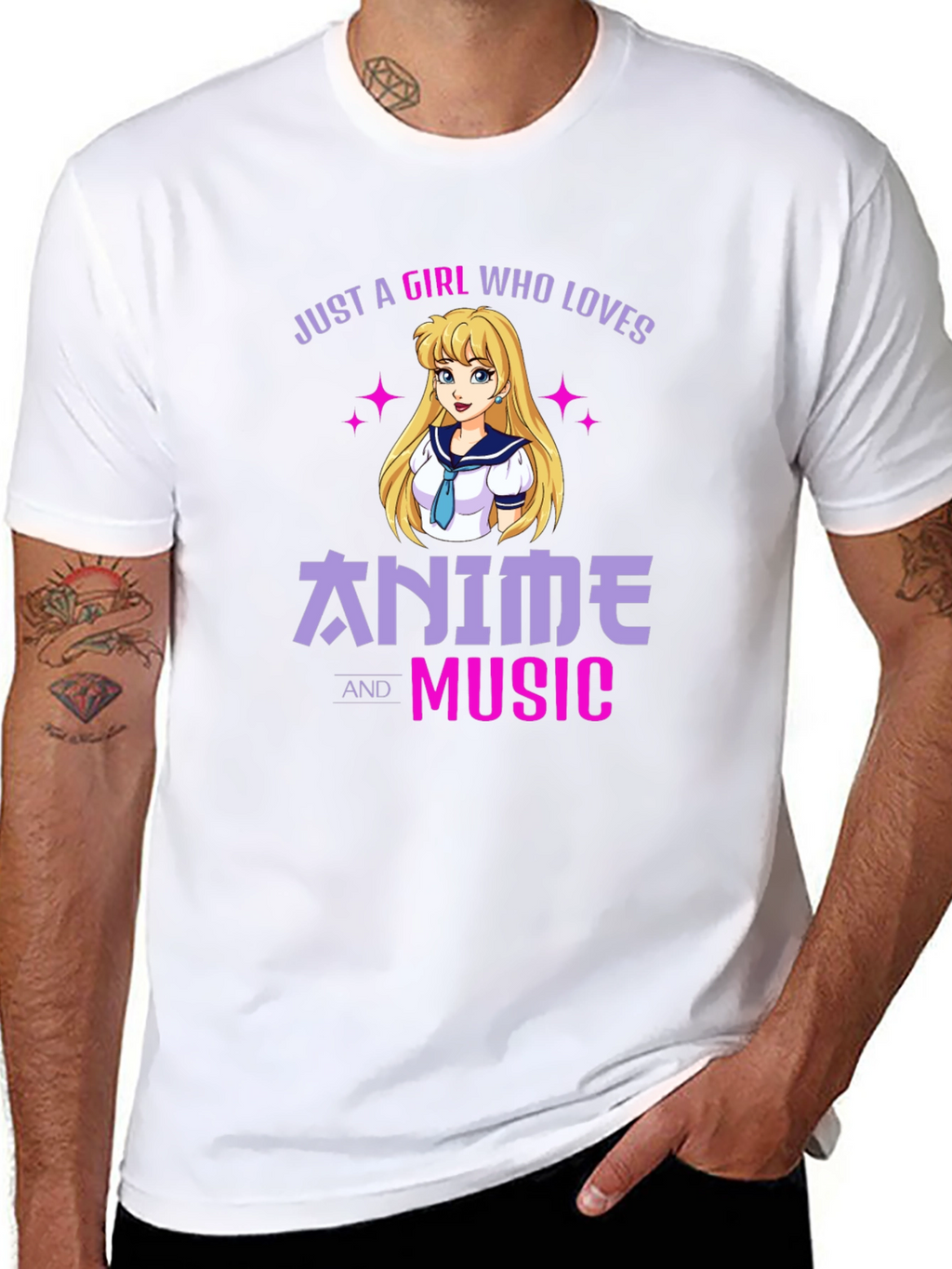Anime and Music Lover Graphic T-Shirt
