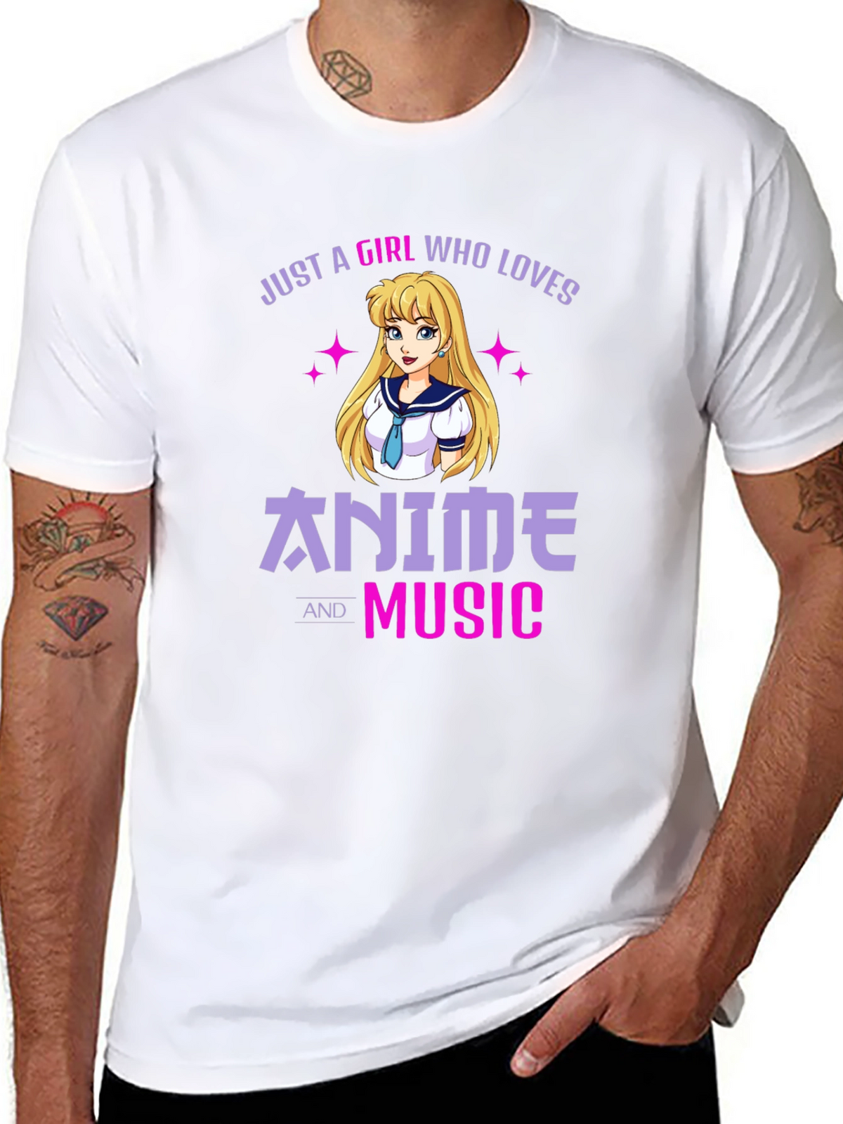 Anime and Music Lover Graphic T-Shirt