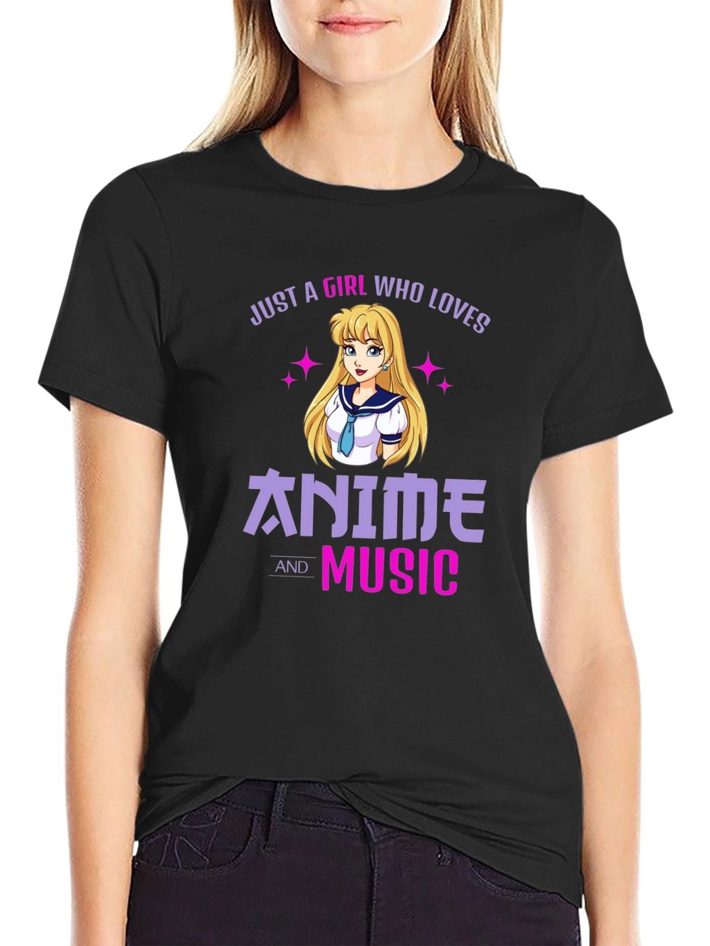 Anime and Music Lover Graphic T-Shirt