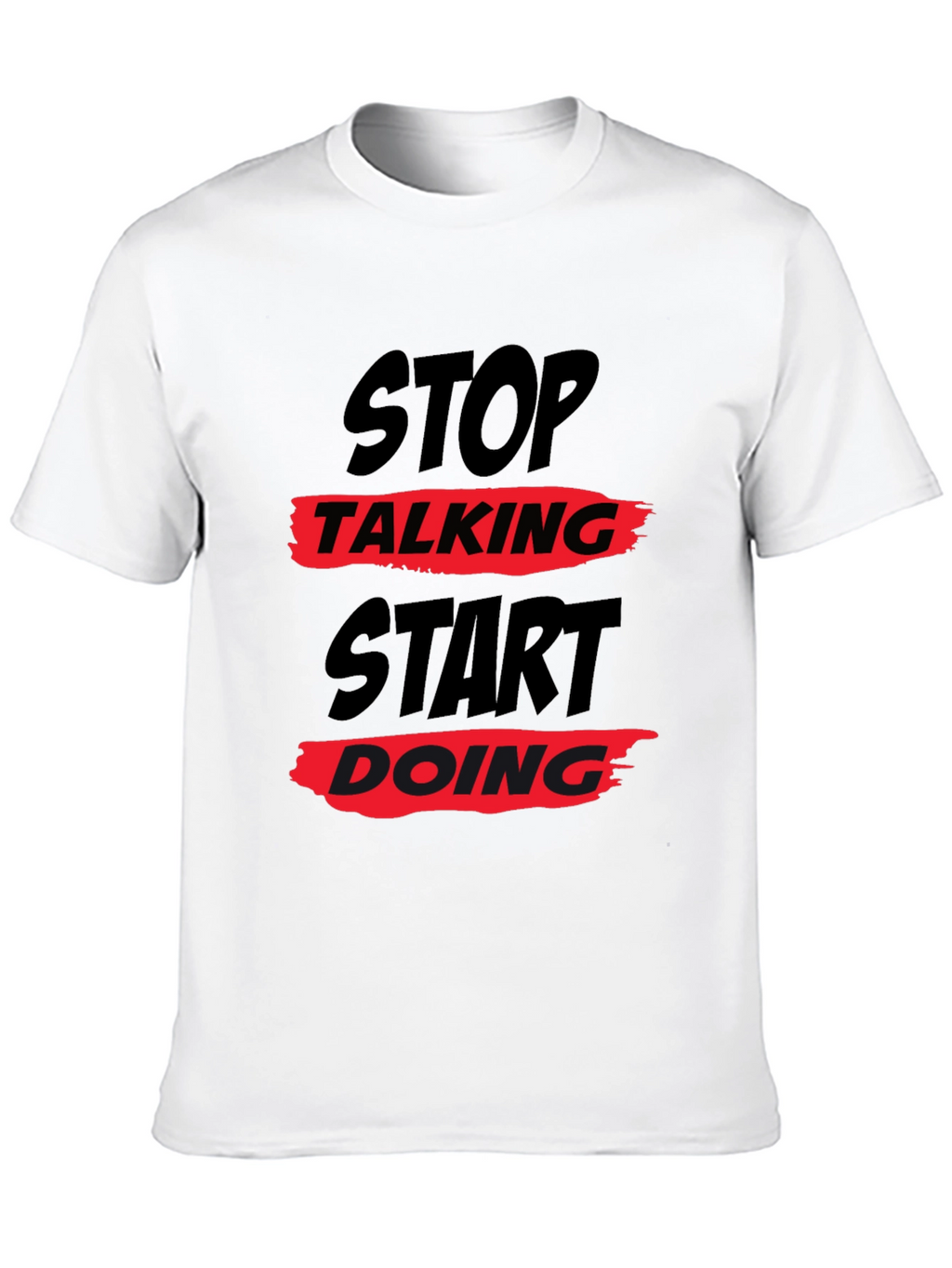 Stop Talking Start Doing Graphic Tee - Black