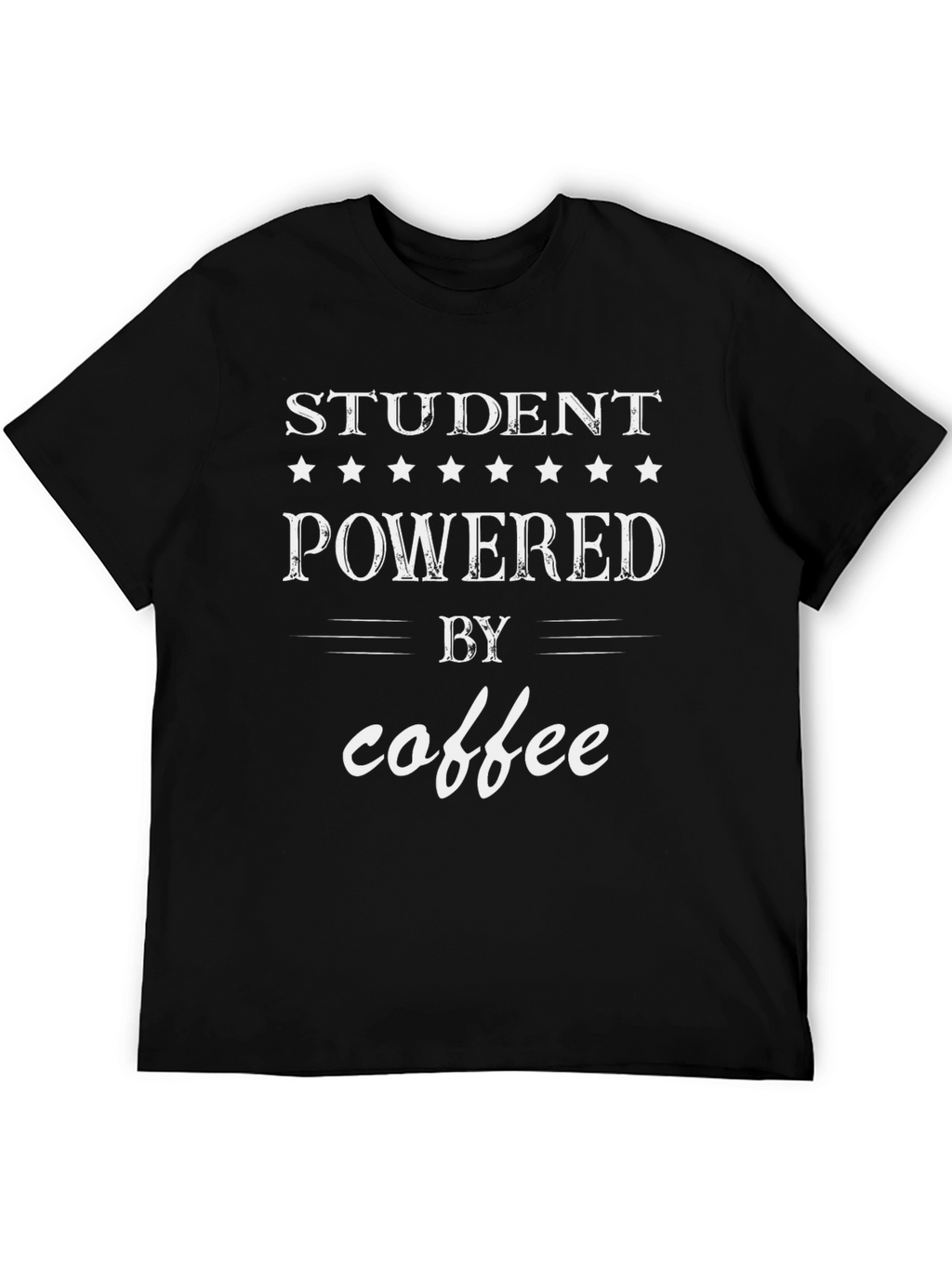 Student Powered by Coffee Graphic Tee - Black