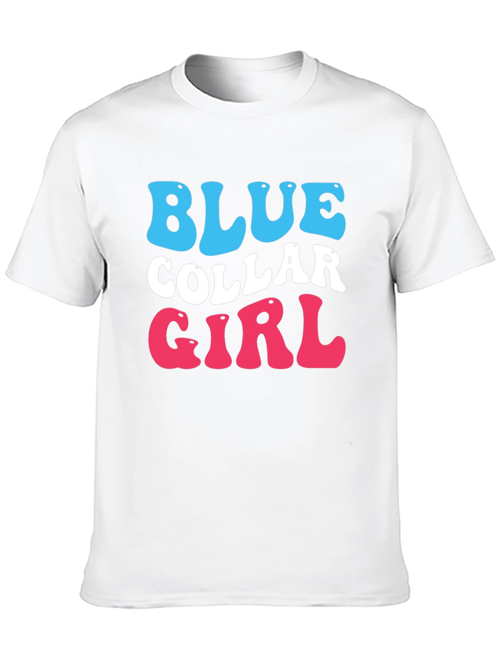 Blue Collar Girl Graphic T-Shirt - Trendy Cotton Tee